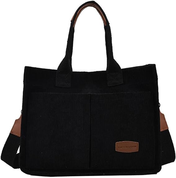 Stylish Women's Corduroy Tote Bag - Casual Hobo Messenger Shoulder Bag with Multiple Pockets | Perfect for Work, Travel, Shopping & Everyday Use