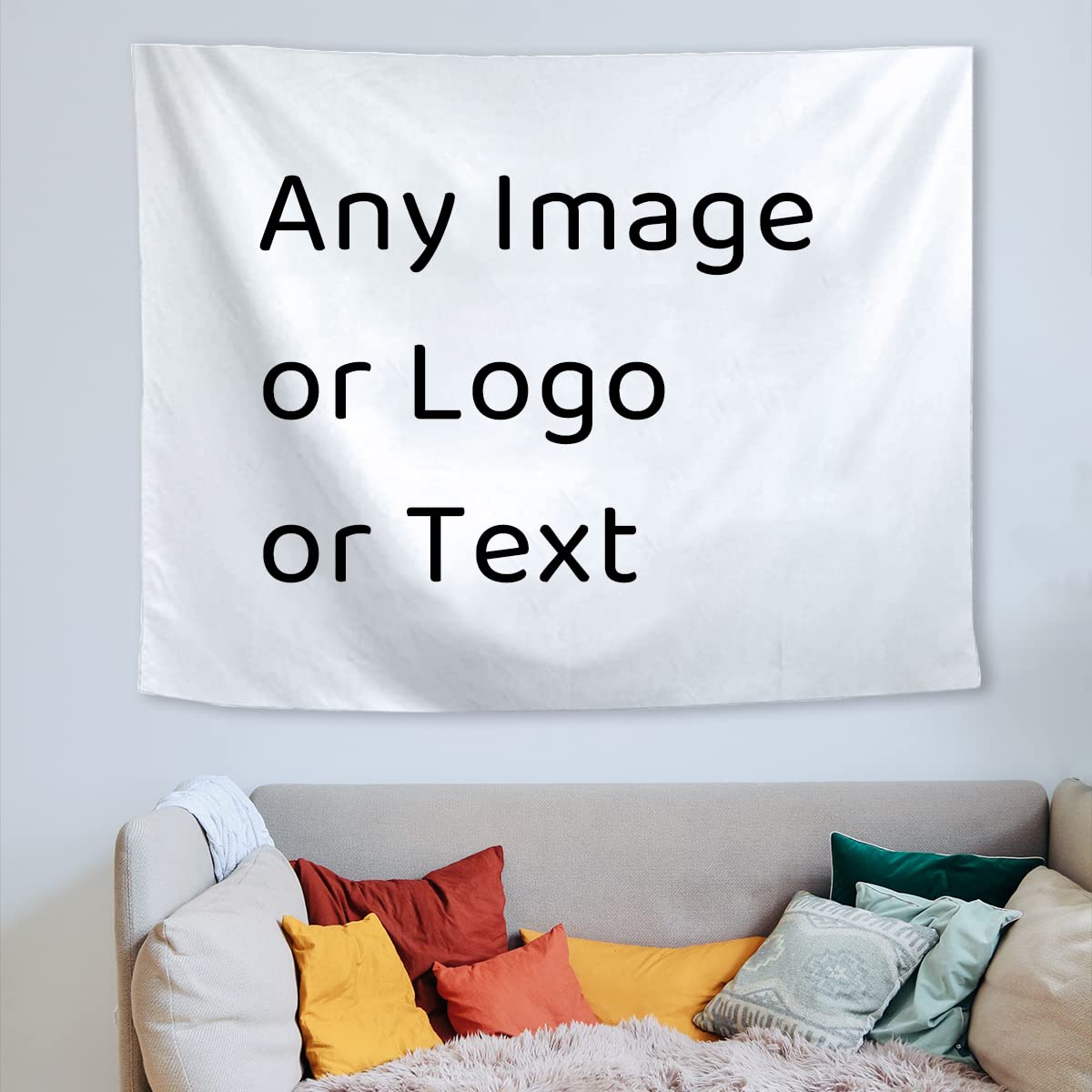 Custom Photo Tapestry - Personalized Wall Hanging with Your Own Images | 55x85 Inch Printed Fabric Backdrop for Bedroom, Living Room Decor | Perfect Gift for Birthdays, Dorm Room & Home Decoration