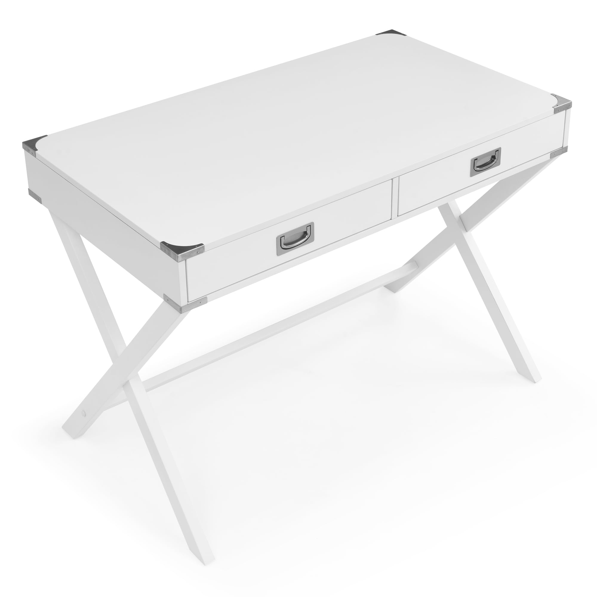 Solid Wood Computer Desk with Storage Drawers - Modern Home Office Study Table, White | Perfect for Small Spaces, Work from Home & Remote Learning