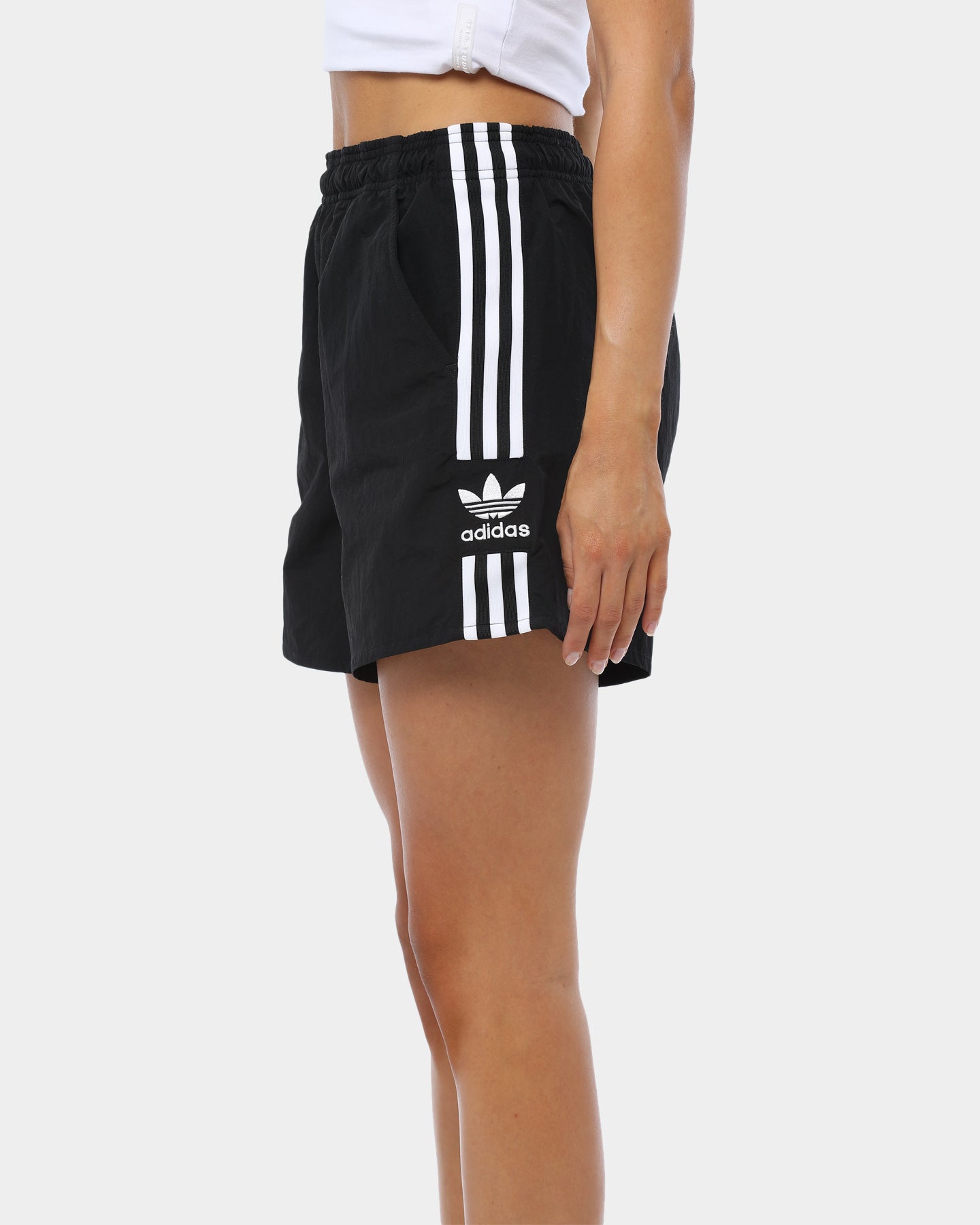 Adidas Women's Running Shorts - Black/White Athletic Shorts for Gym, Yoga & Casual Wear - Lightweight Breathable Workout Shorts