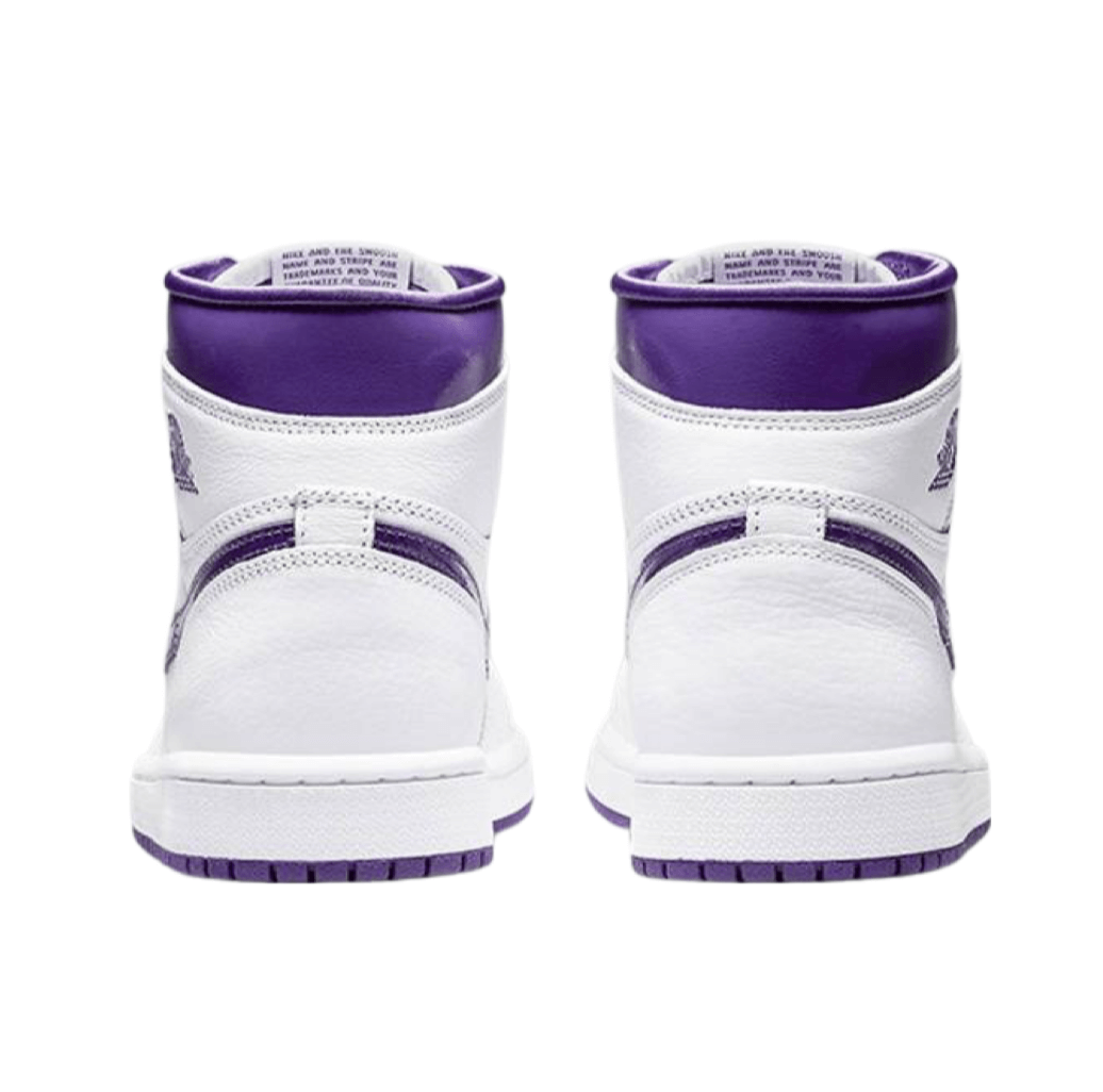 Air Jordan 1 Retro High OG Sneakers - White & Court Purple Basketball Shoes for Men - Perfect for Streetwear & Court Performance