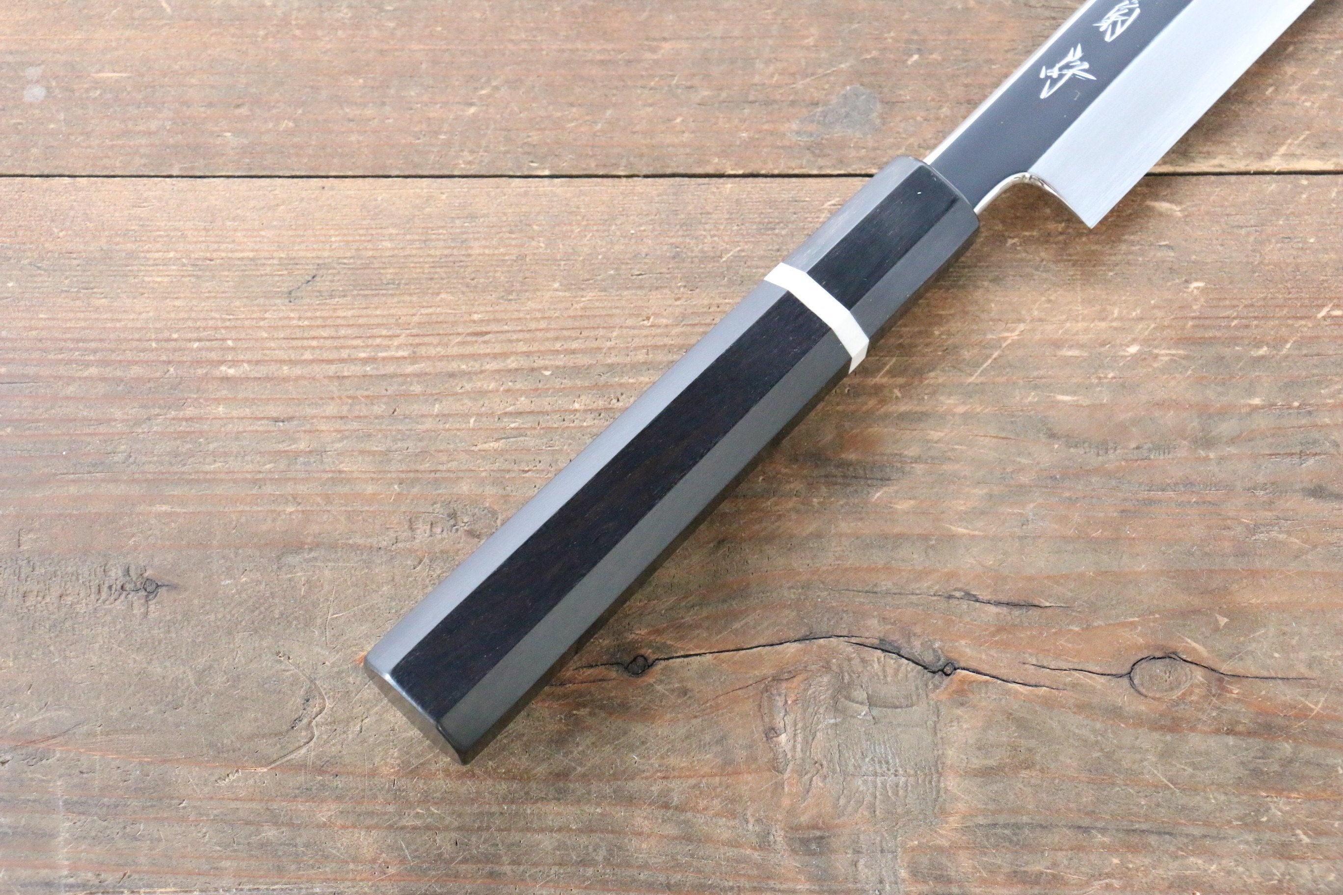 Premium Kikumori SG2 Kiritsuke Yanagiba 300mm Japanese Chef Knife - Mirror Polished Stainless Steel Blade with Ebony Wood Handle & White Ring - Perfect for Sushi, Sashimi & Precision Cutting