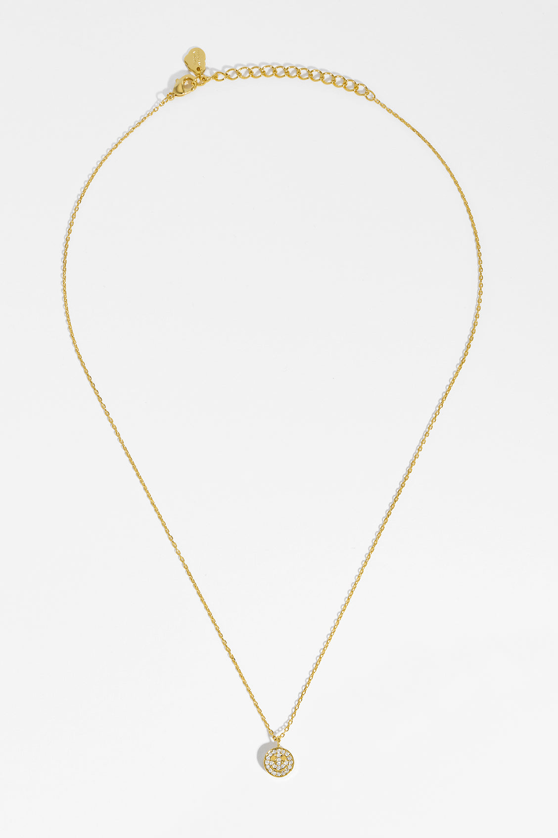 Pave Smile Pendant Necklace - Dainty Gold or Silver Layering Jewelry for Women - Perfect for Everyday Wear, Gift Giving & Special Occasions
