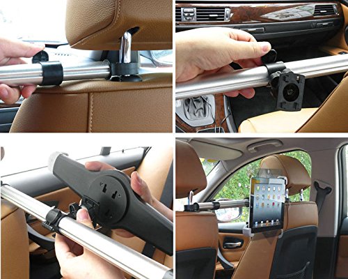 360° Rotating Car Seat Headrest Tablet Mount Holder for iPad Air 5/4/2 & 7-13