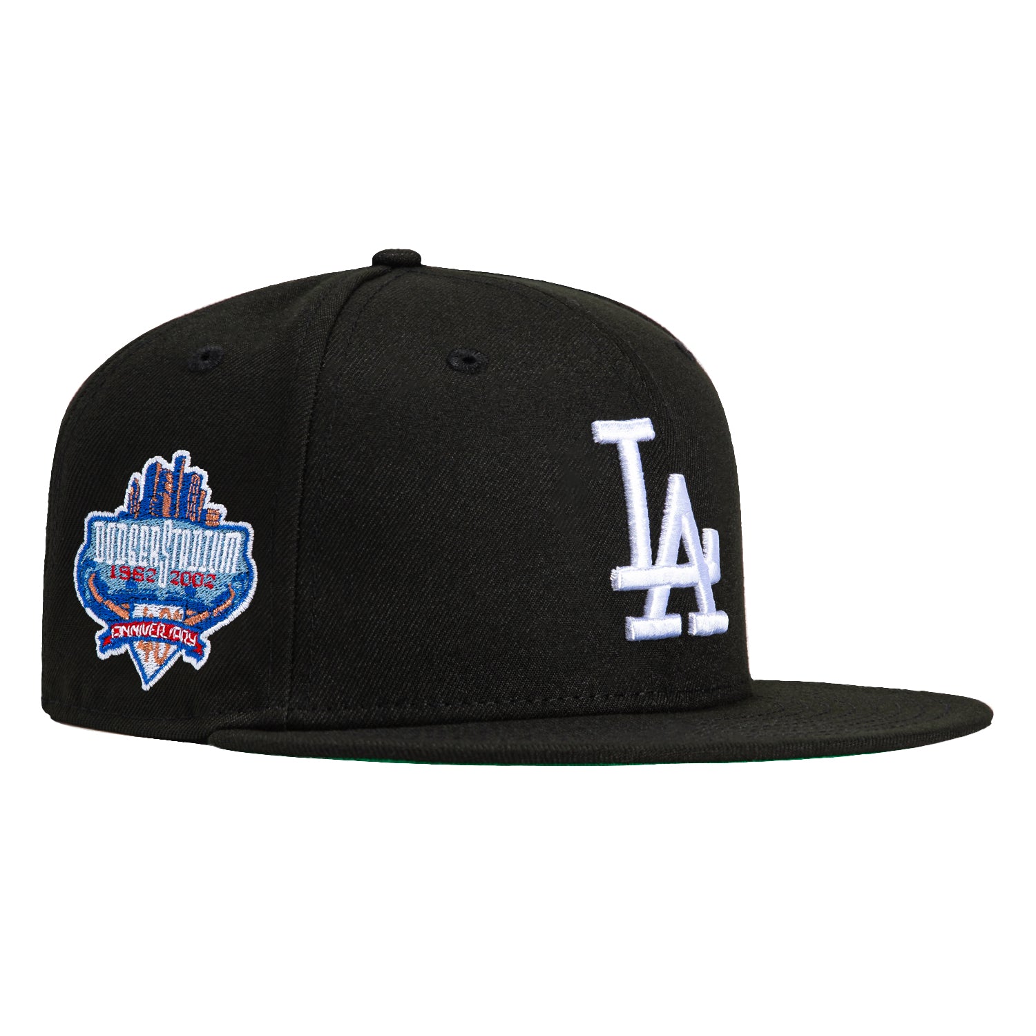 New Era 59Fifty Los Angeles Dodgers 40th Anniversary Stadium Patch Snapback Hat - Black & White - Official MLB Baseball Cap for Men & Women - Perfect for Games, Collecting & Streetwear Fashion
