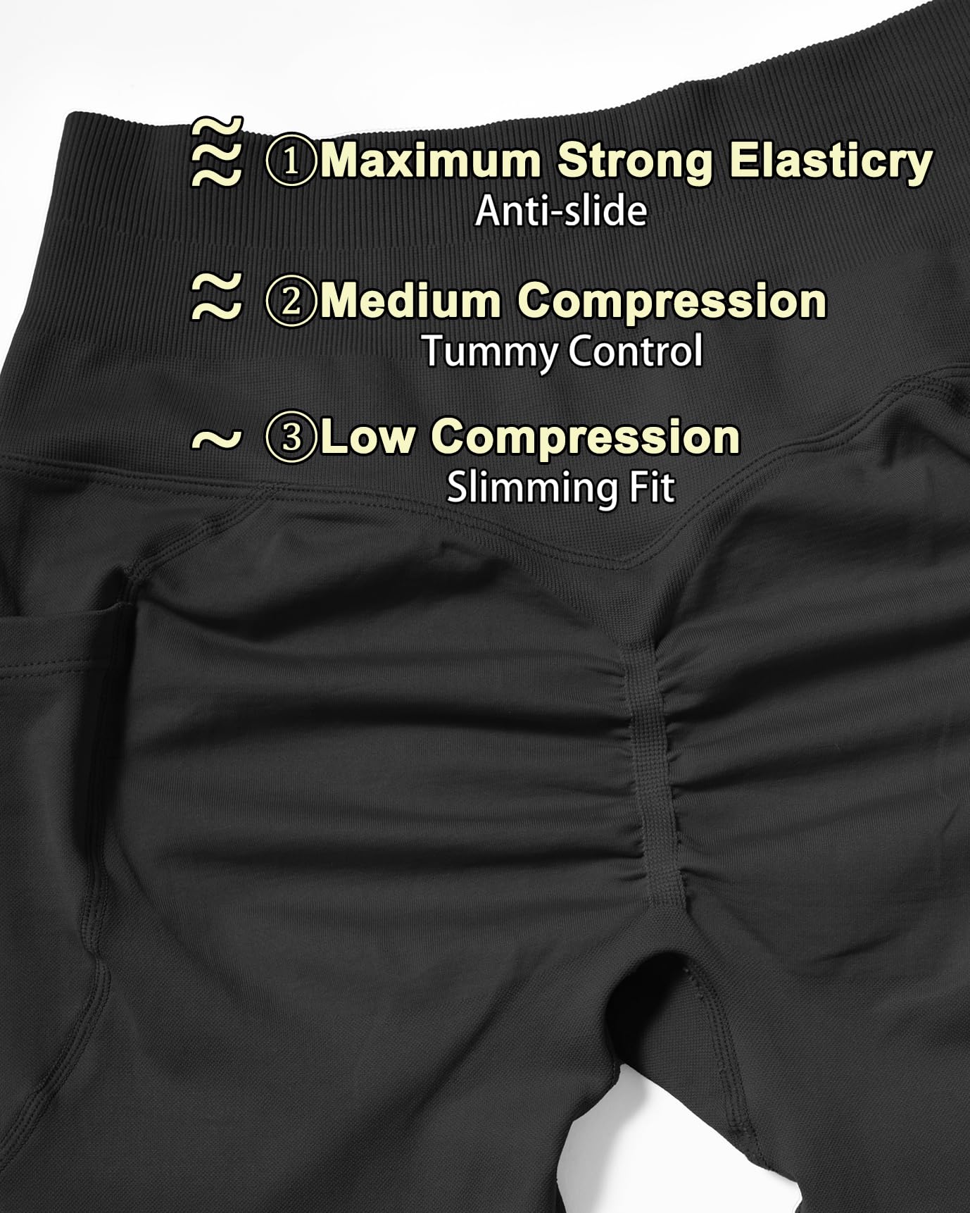 OMKAGI Women's High Waisted Scrunch Butt Lifting Leggings with Pockets - Compression Workout Yoga Pants for Gym, Running & Everyday Wear