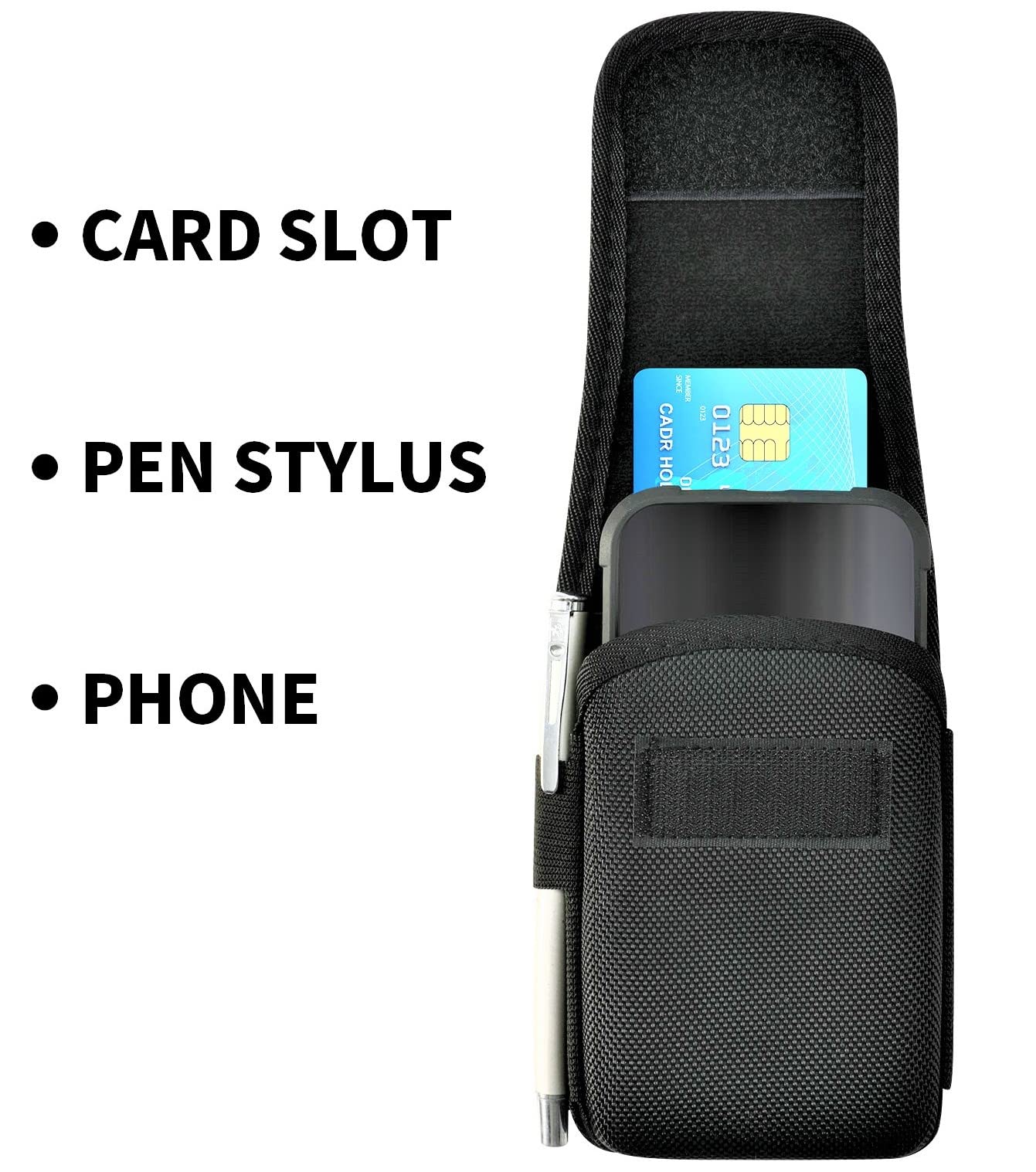 Military Grade Nylon Belt Holster for Samsung Galaxy S25 Plus/S24 Plus/S23 Plus/S22 Plus/S21 Plus & Google Pixel 7/6 - Heavy Duty Phone Pouch Compatible with Otterbox Defender Case - Perfect for Outdoor, Construction & Tactical Use
