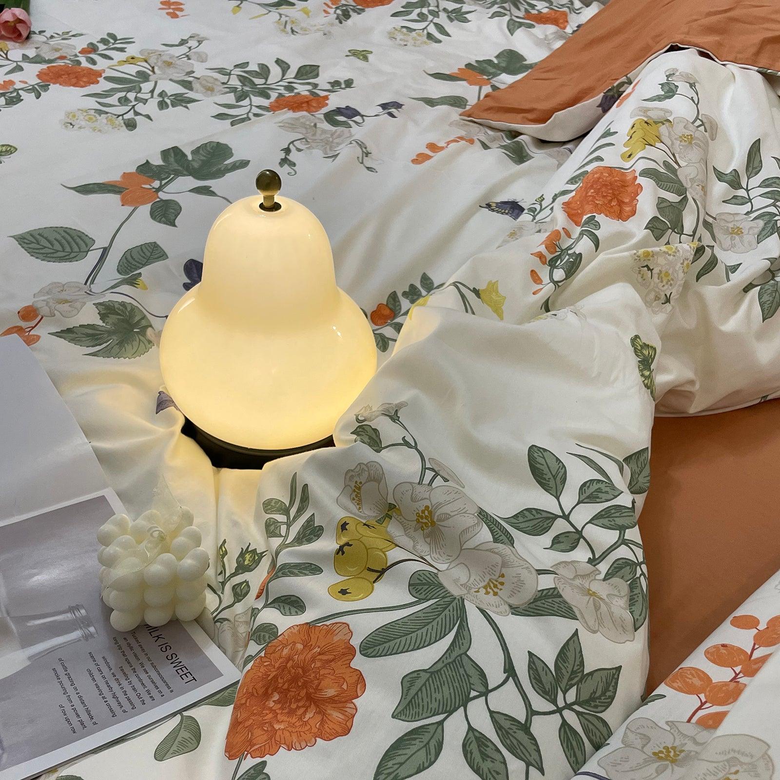 Pear Rechargeable LED Table Lamp with Built-in Battery - Perfect for Bedroom, Office, and Night Reading