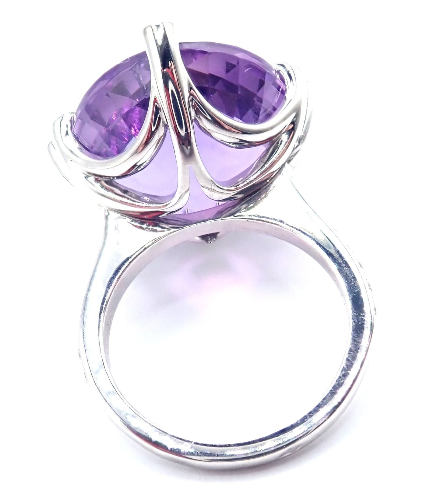 Authentic Cartier Inde Mysterieuse 18k White Gold Diamond & Amethyst Ring | Luxury Jewelry for Women | Perfect for Weddings, Anniversaries & Special Occasions
