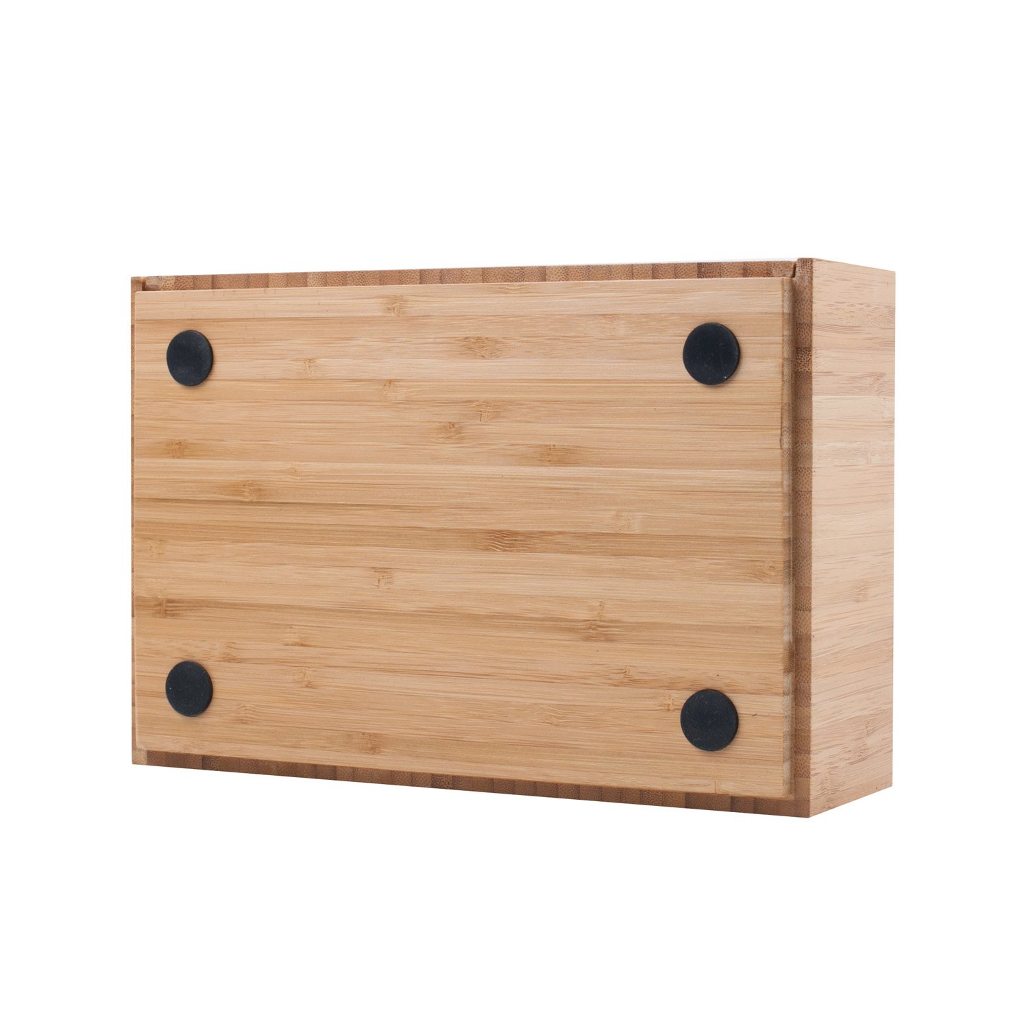 Mobilevision Large Bamboo Drawers (Set of 2) - Eco-Friendly Monitor Stand & Stackable Office Organizer for Pens, Penciles, Scissors, Notepads, Business Cards - Perfect for Home Office & Workspace Organization