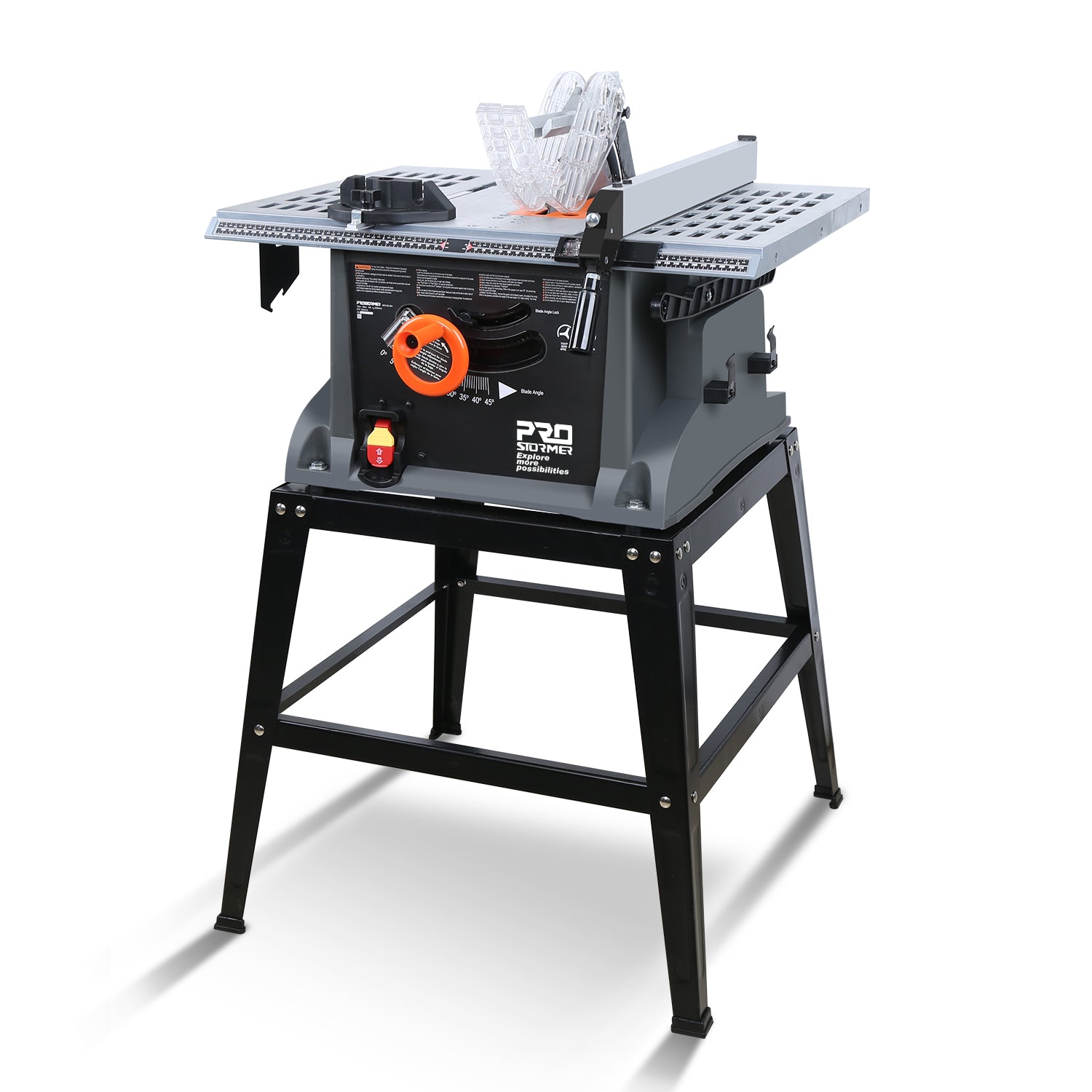 Prostormer 10 Inch 15A Table Saw - Powerful Multifunctional Woodworking Tool for DIY Projects, Carpentry & Home Improvement