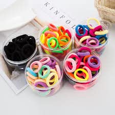 24 Pack Multicolor Neon Hair Ties - Soft Stretchy Cotton Elastic Hair Bands for Women & Girls - Perfect for School, Workouts, and Everyday Styling