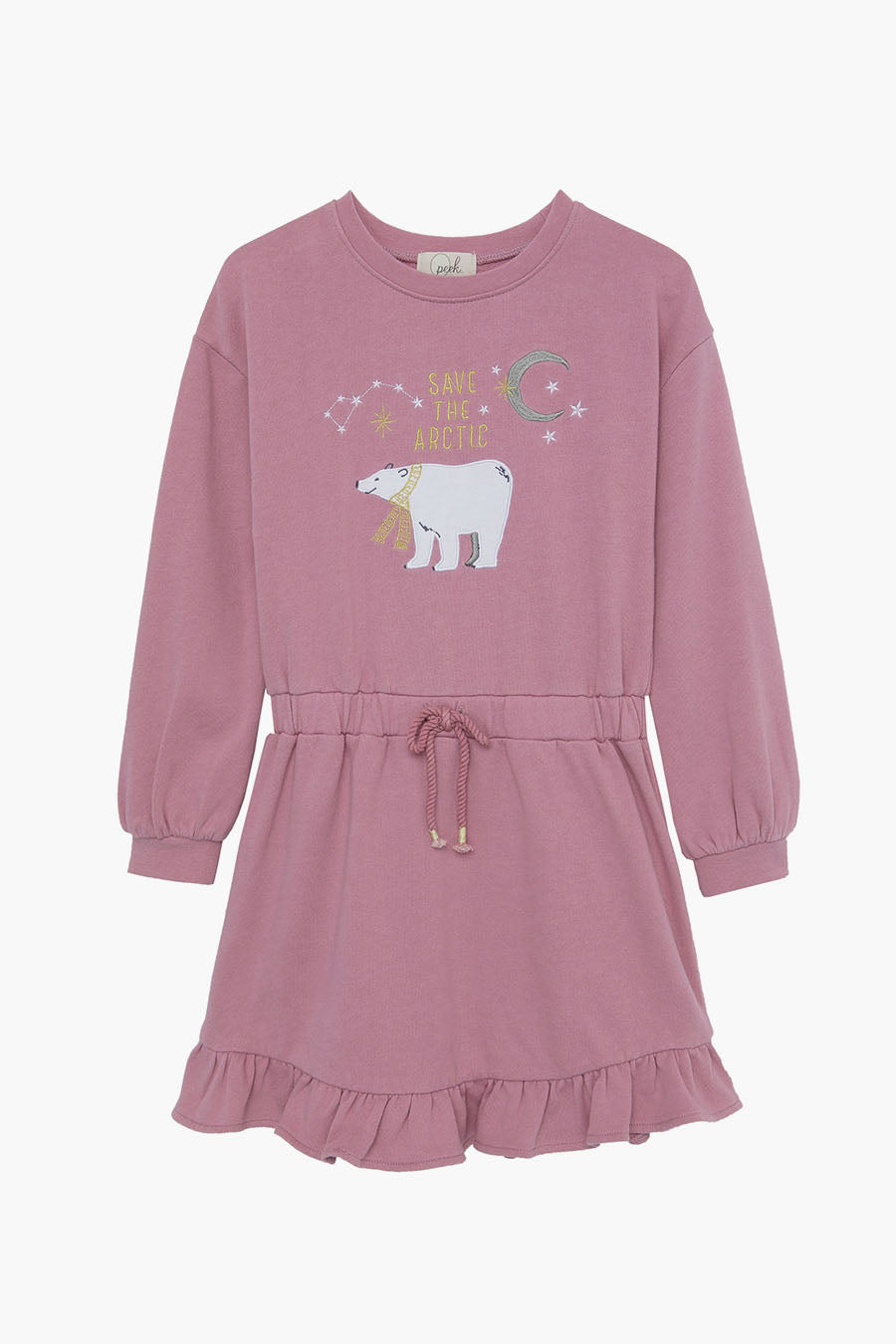 Adorable Polar Bear Print Girls Dress for Kids - Perfect for Birthday Parties, Holidays & Playdates