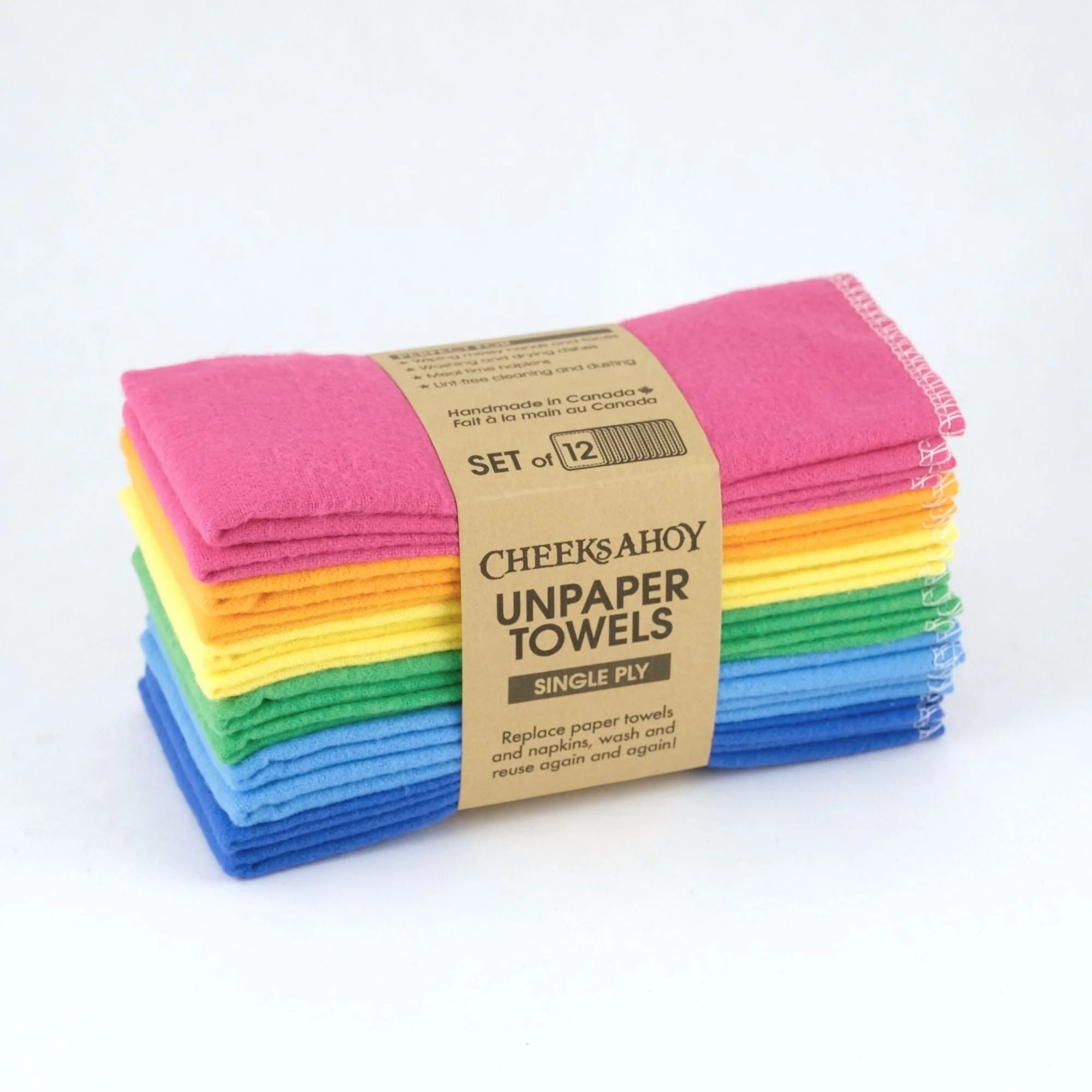 Eco-Friendly Cheeks Ahoy Unpaper Towels - Reusable & Washable Cloth Towels for Kitchen, Cleaning & Sustainable Living