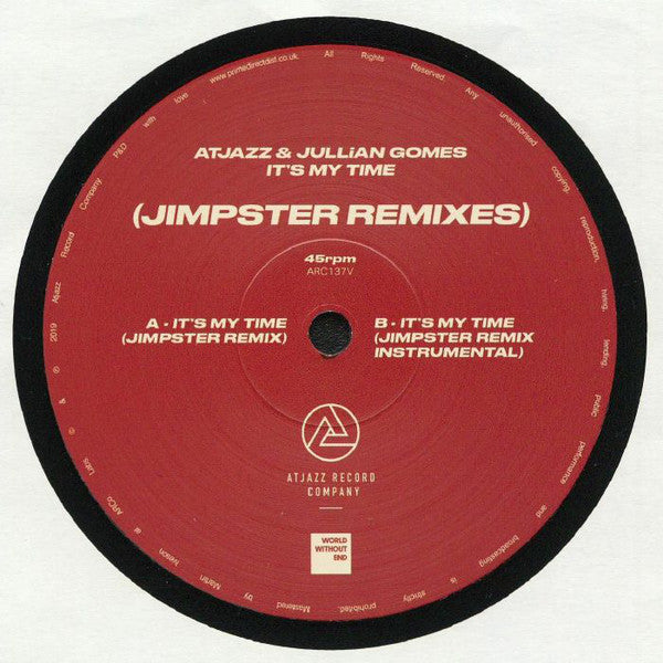 Atjazz & Jullian Gomes - It's My Time (Jimpster Remixes) [Vinyl] | Atjazz Record Company ARC137V | Deep House & Soulful Electronic Music for DJ Sets & Home Listening