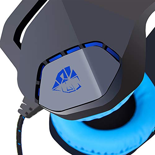 Professional LED Gaming Headset with Microphone for PS5 - Noise Cancelling, Mute Function & Comfortable Design | Compatible with PS4, Xbox Series X/S, PC & Mac | Perfect for Competitive Gaming & Late-Night Sessions