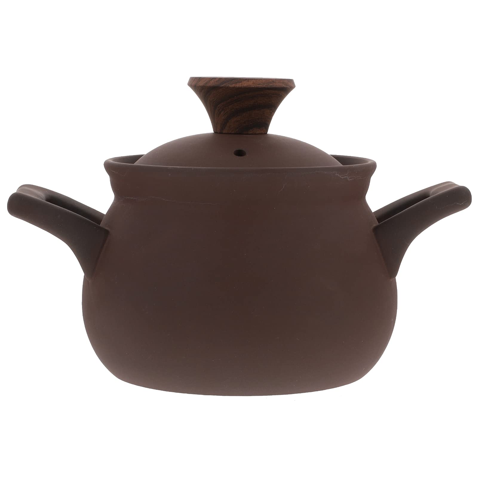 Premium Nonstick Clay Dutch Oven Pot with Lid - 5QT Cast Iron Casserole Cookware for Soup, Stew, Hot Pot & Porridge | Traditional Chinese Style Ceramic Stock Pot for Stovetop, Oven & Camping Cooking