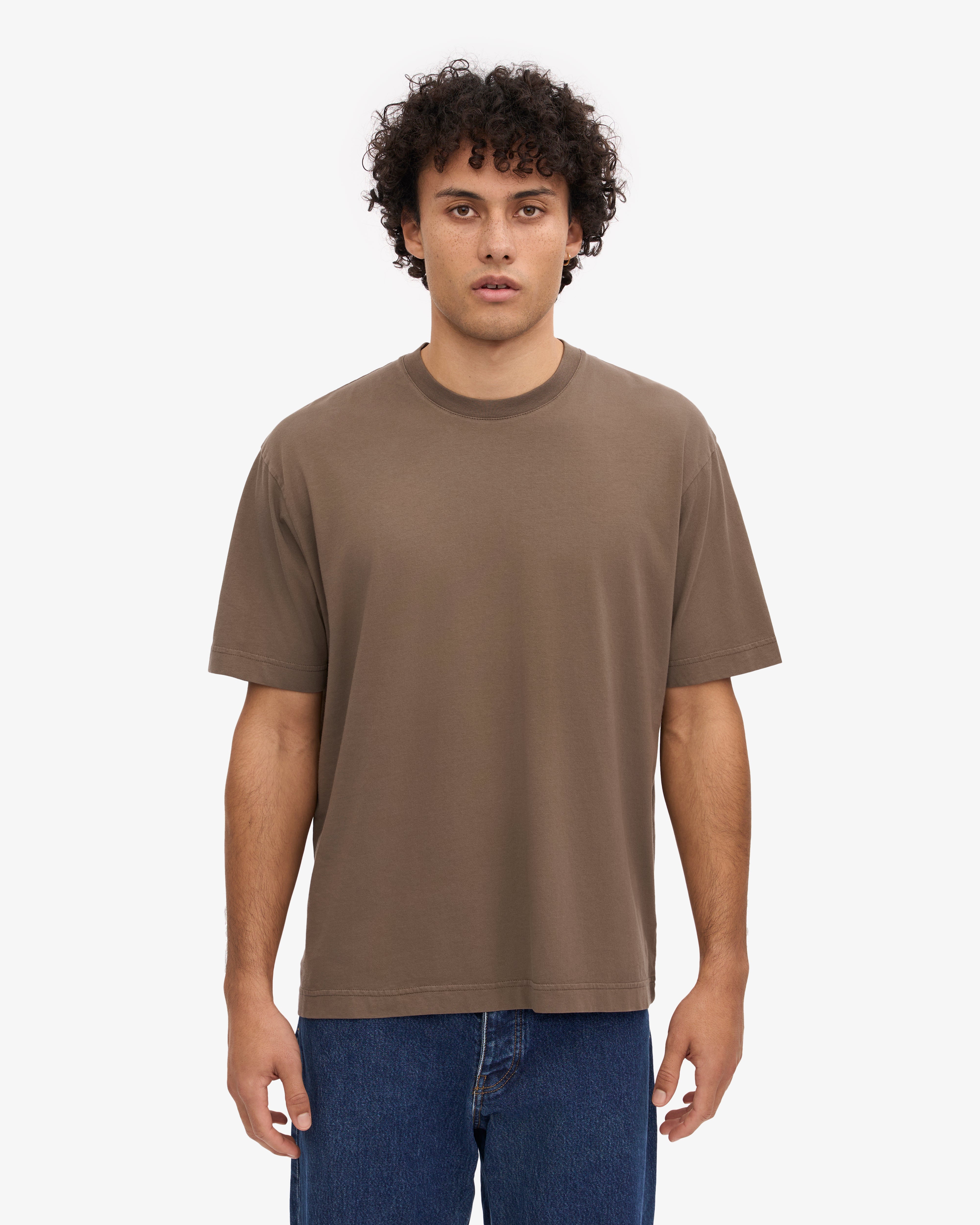 Oversized Organic Cotton T-Shirt for Women - Soft, Comfortable & Eco-Friendly - Cedar Brown - Perfect for Casual Wear, Loungewear & Everyday Outfits