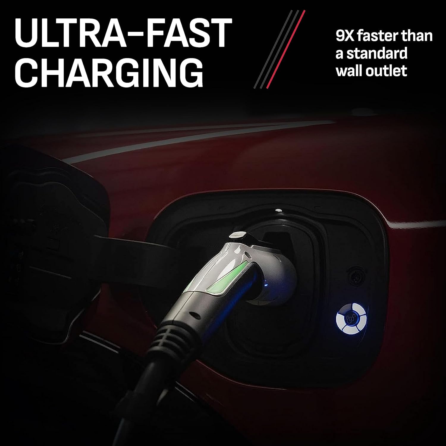 Schumacher Electric SEV1600HW - 50 Amp 240V Level 2 EV Charger | Hardwired Electric Vehicle Charger for Home & Commercial Use | 9X Faster Indoor/Outdoor Charging with Bluetooth & WiFi Connectivity | Perfect for Tesla, Nissan Leaf, Chevy Bolt & Other EVs | Wall Mounted Charging Station for Garage, Parking Lot & Workplace
