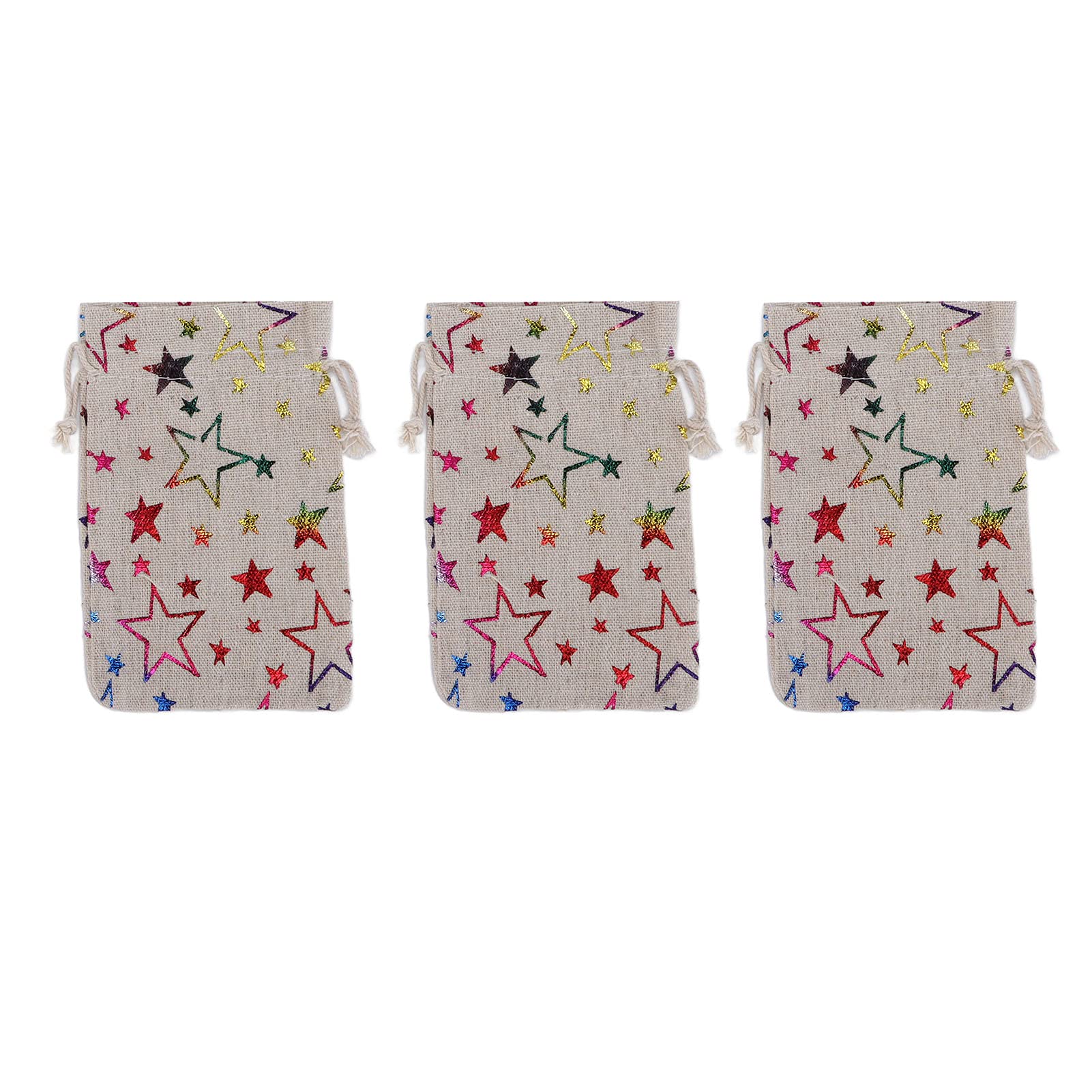 Drawstring Gift Bags - Lightweight Multifunctional Christmas Candy Bags with Star Design | Perfect for Holiday Gifts, Party Favors & Candy Packaging