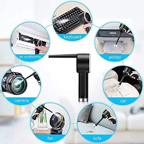 Electric Air Blower for Keyboard Cleaning - Cordless Compressed Air Duster for PC, Laptop, Electronics - Perfect for Home Office, Gaming Setup & Computer Maintenance