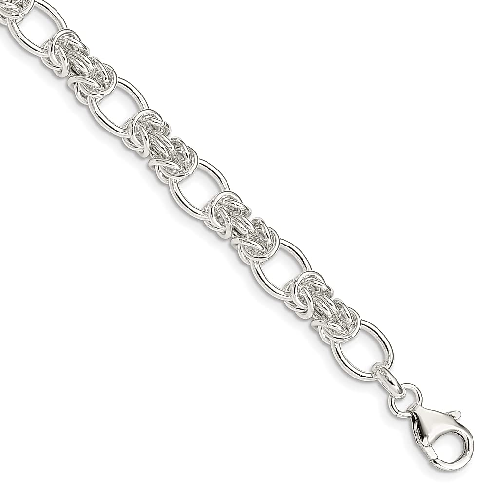925 Sterling Silver Link Bracelet for Women - 7.75 Inch Adjustable Chain, Dainty Fine Jewelry Gift for Her - Perfect for Everyday Wear, Date Nights & Special Occasions
