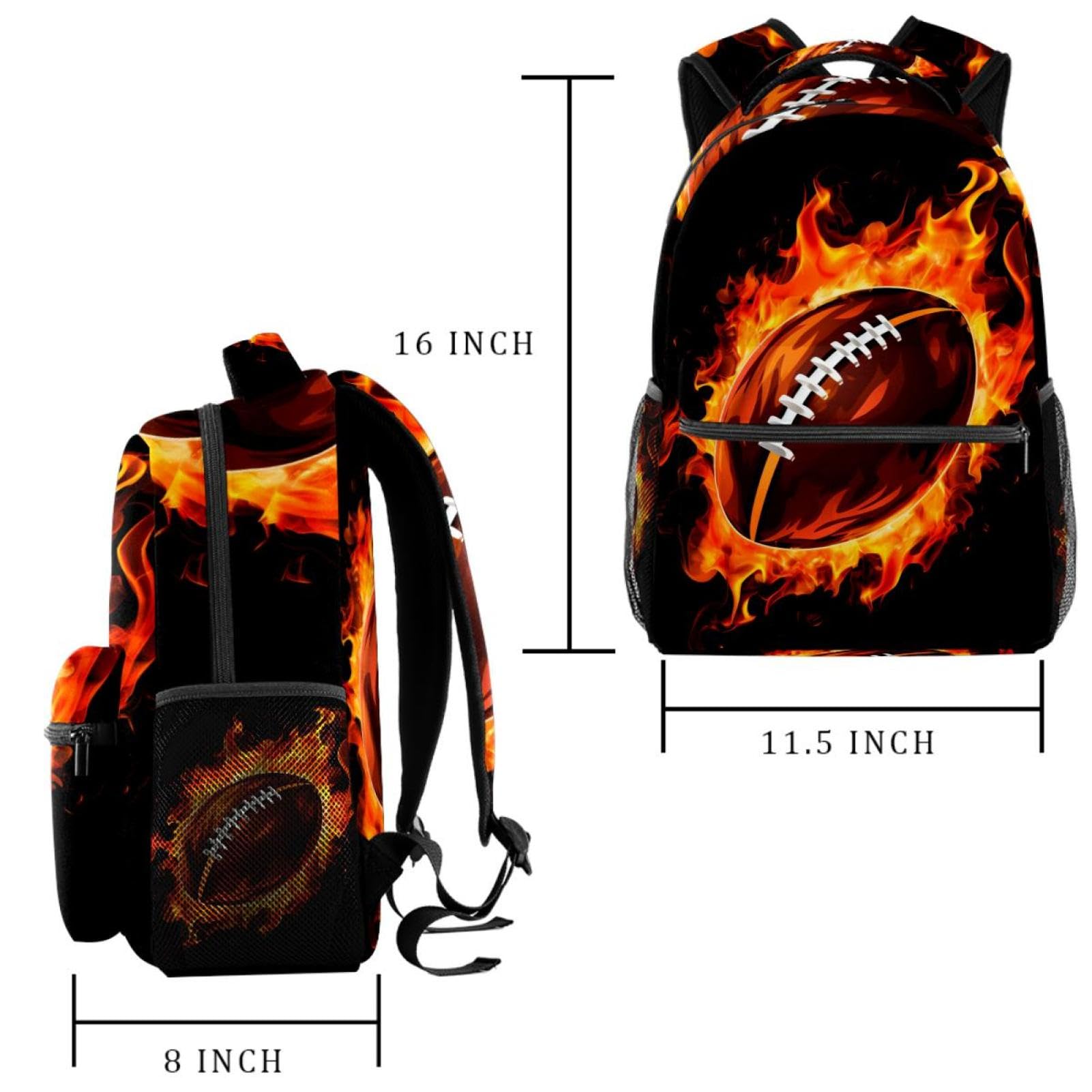 Waterproof Travel Backpack for Women & Men - Durable Laptop Backpack with USB Charging Port - Perfect for Hiking, Commuting & American Football Games