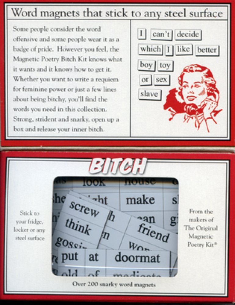 Magnetic Poetry Kit - Bitch Kit for Refrigerator - Creative Word Magnets for Writing Poems & Letters on Fridge - Made in USA - Perfect for Home Decor, Gifts & Fun Family Activities