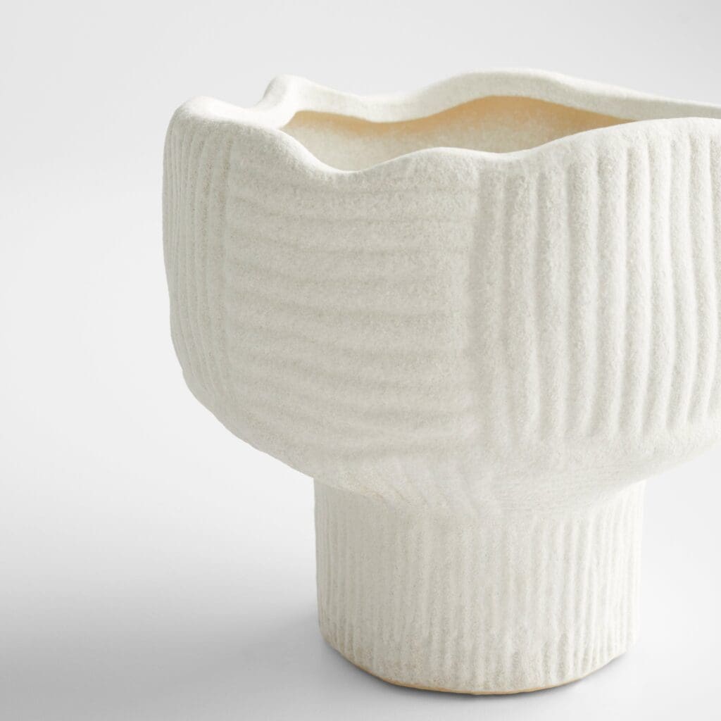 Cyan Design 11467 Astraea Vase - Elegant White Ceramic Flower Vase for Home Decor, Wedding Centerpiece, and Gift Giving