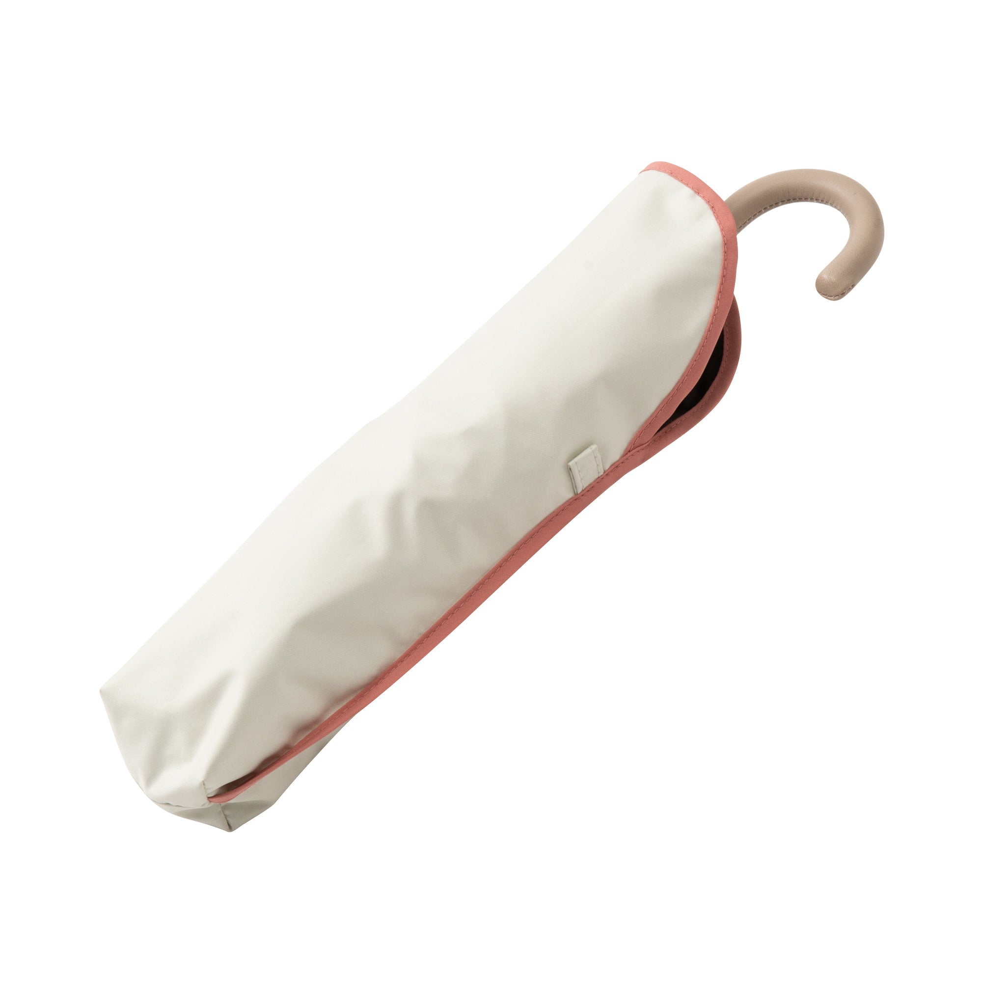 Compact Bicolor Piping Umbrella - White & Black Windproof Travel Umbrella for Men & Women, Perfect for Rainy Days, Commuting, and Outdoor Activities
