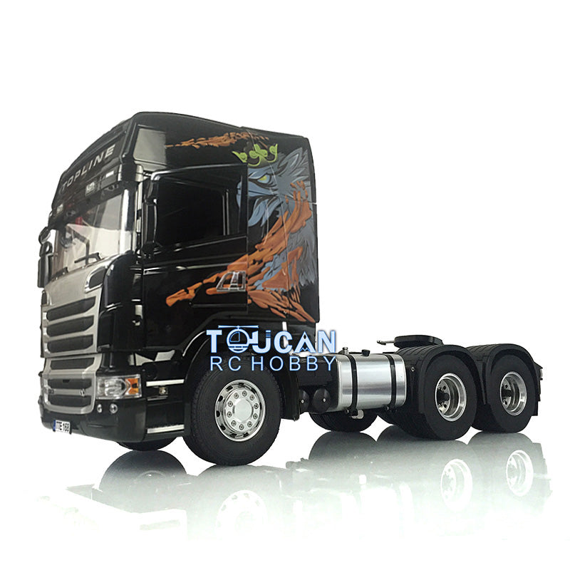 1/14 LESU 6x4 RC Truck Assembled Metal Chassis with Painted Cabin - Complete Set Includes Motor, ESC, Servo, Lights, Sound & Radio System - Perfect for Off-Road RC Enthusiasts & Scale Model Collectors