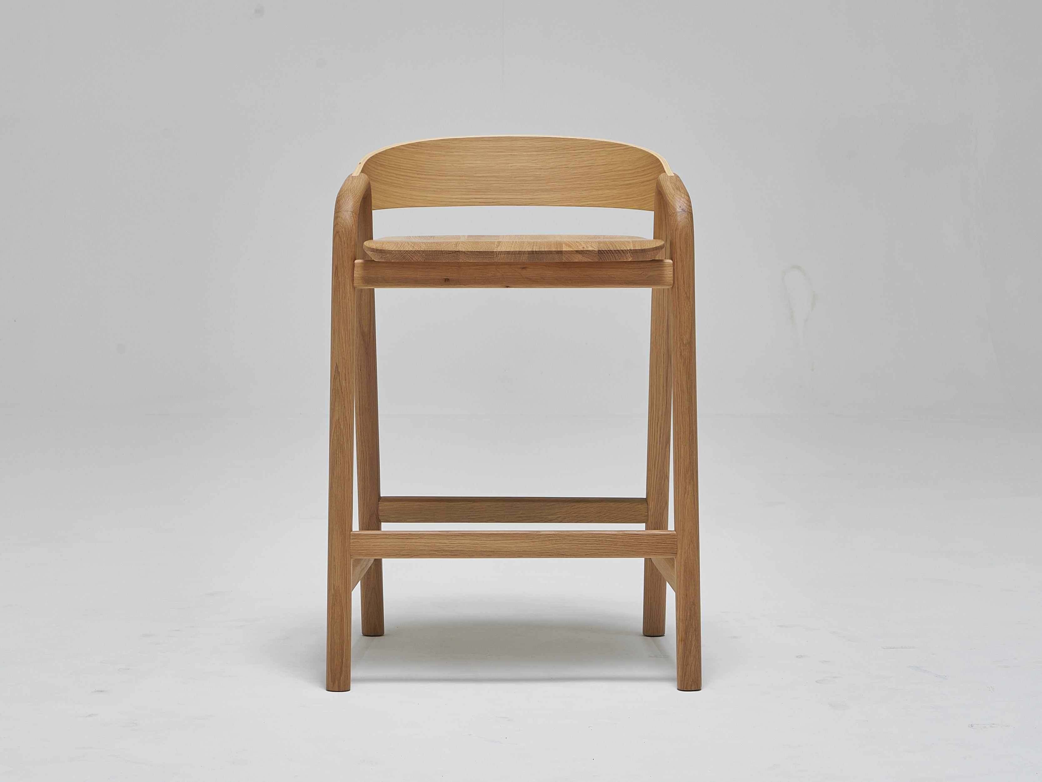 Modern Inlay Counter Stool - Wooden Bar Stool with Comfortable Seat - Perfect for Kitchen Islands, Breakfast Bars & Home Decor