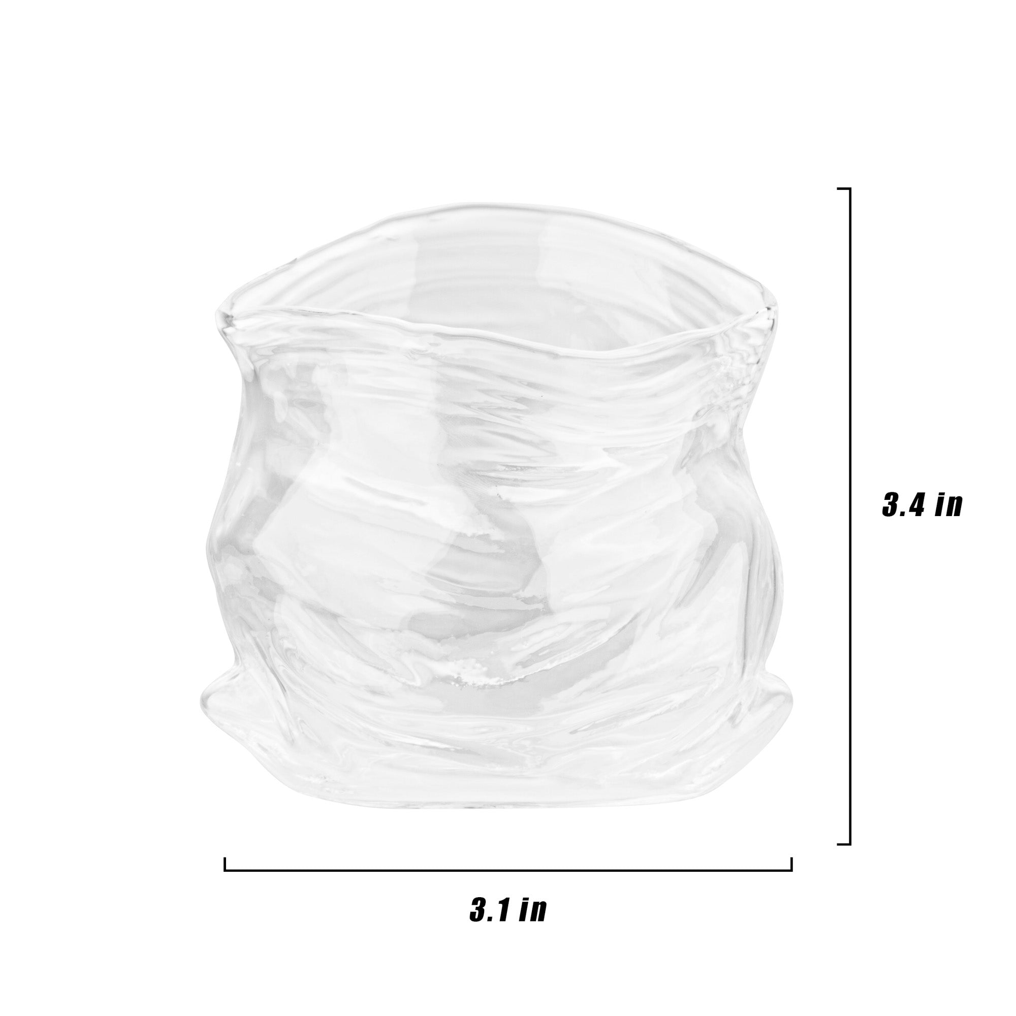 8 oz Clear Glass Storage Bowl with Lid - Round Airtight Food Container (3.25