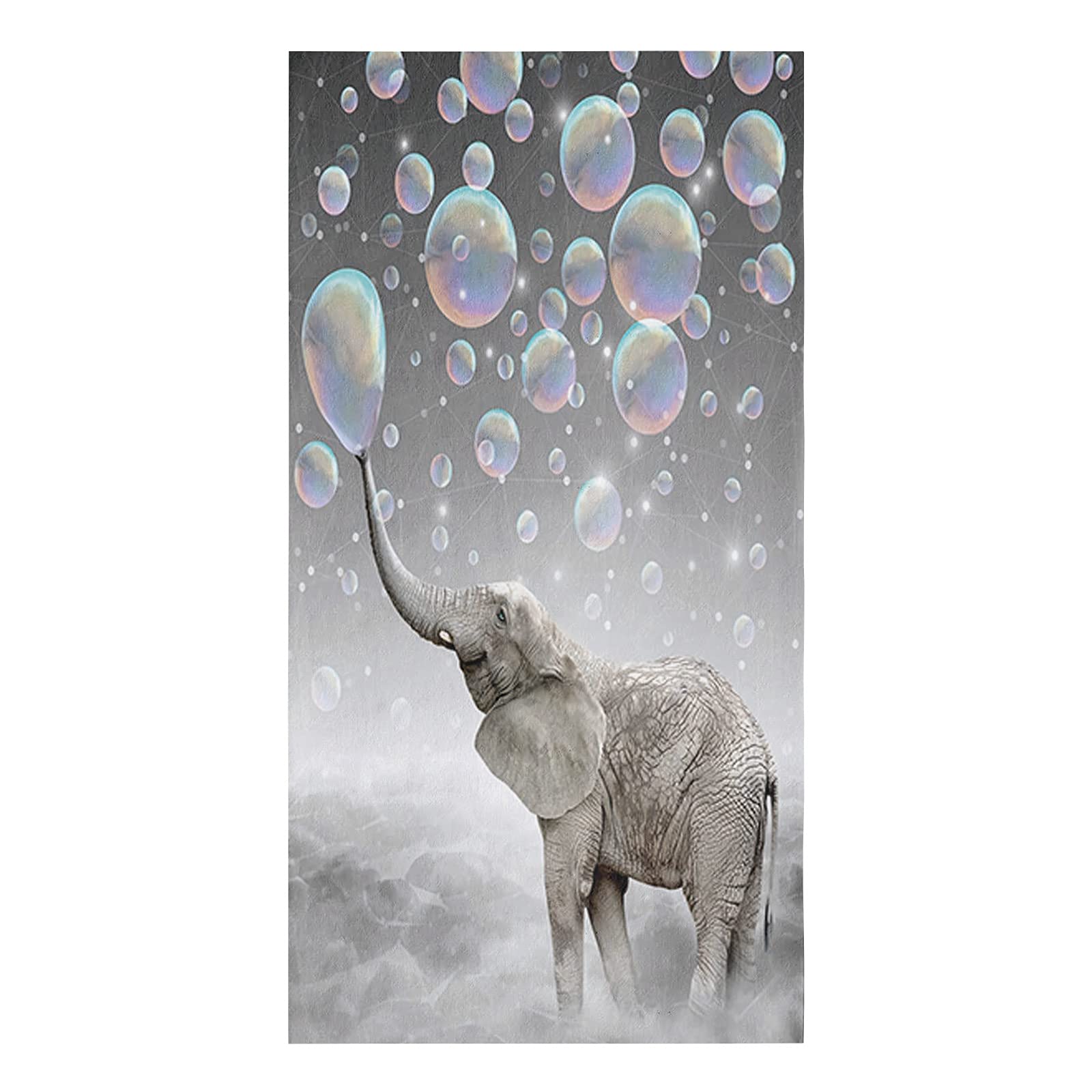 **Pink Sky Absorbent Kitchen Dishcloths - 18x28 Inch Reusable Cleaning Towels with Cute Elephant Blowing Bubbles Design for Cooking, Baking & Dish Drying**    *(Perfect for Everyday Kitchen Use, Dishwashing, Counter Cleaning & Gift Giving)*