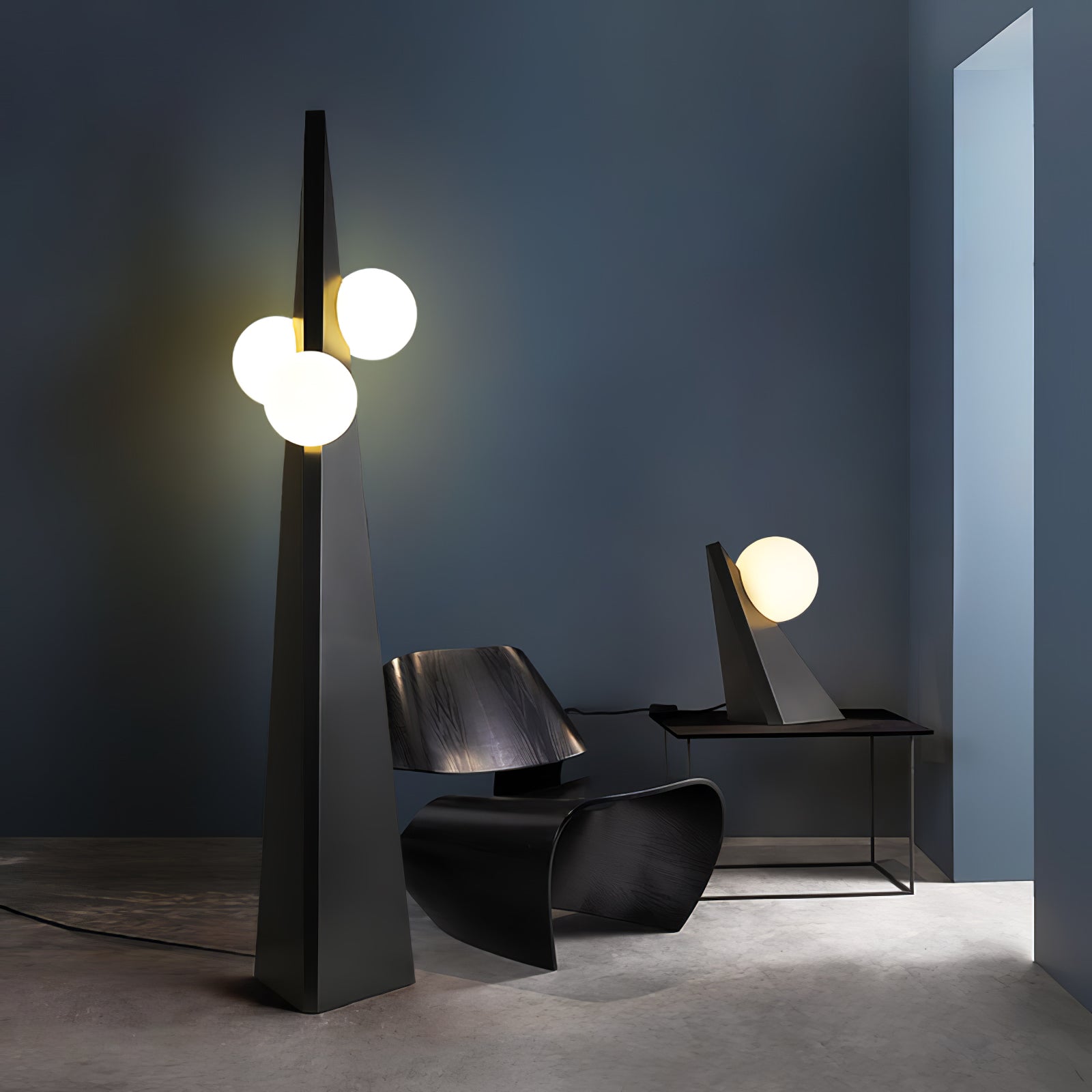 Elegant Noir Roy Table Lamp - Modern Bedside & Living Room Lighting for Home Decor