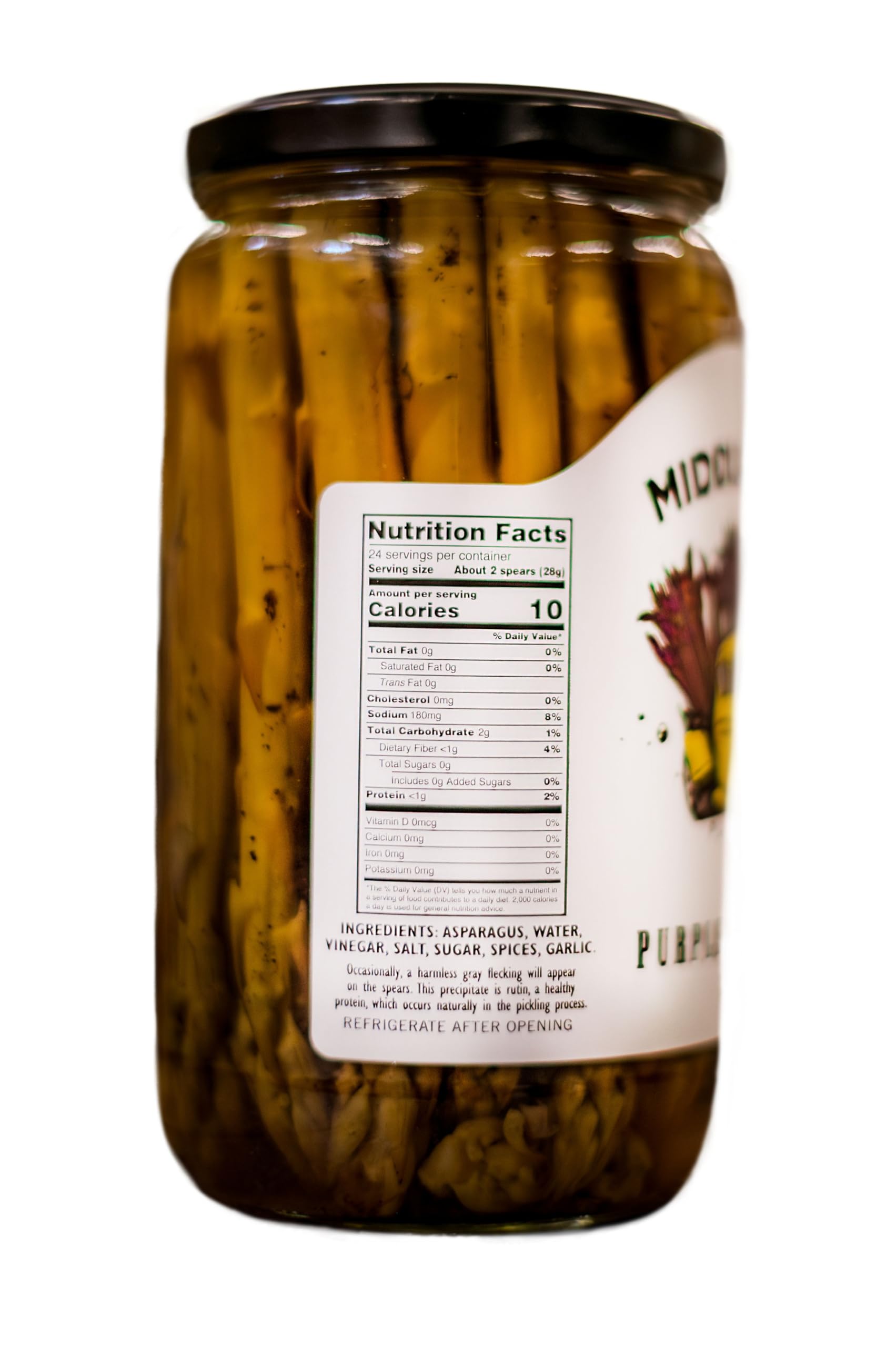 Middleton Farms Pickled Asparagus Variety Pack - Farm Direct Purple, Green & Spicy Asparagus in Glass Jars (Set of 3, 26.5oz Each) - USA Made, Farm to Table Freshness - Perfect for Charcuterie Boards, Gifts & Gourmet Cooking
