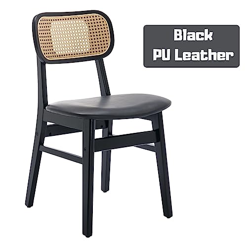 Black Pu Leather-black Wood