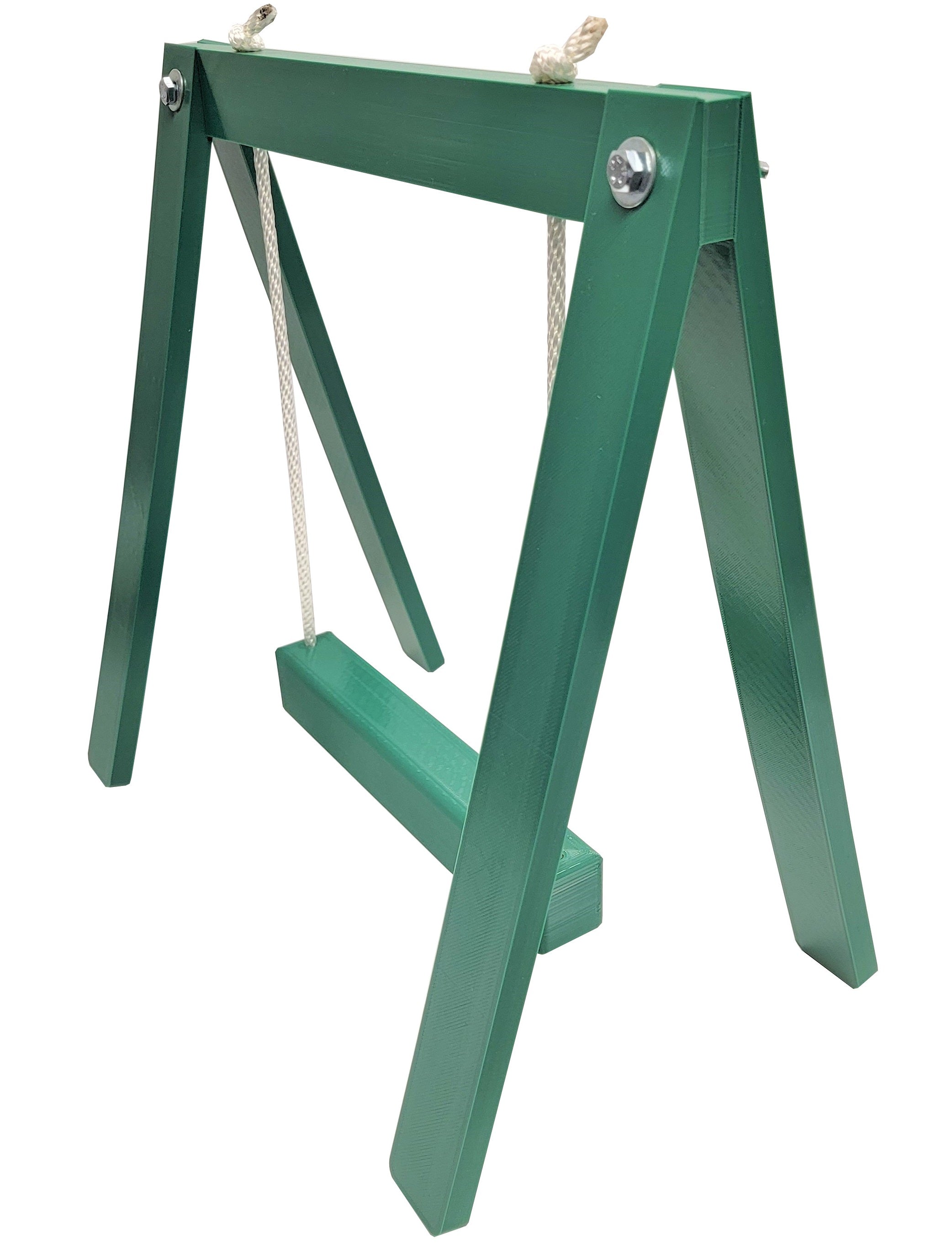 15 Inch Tall Green Chicken Swing Set - Durable Poultry Perch for Hens & Birds - Perfect for Coops, Backyards & Farm Use