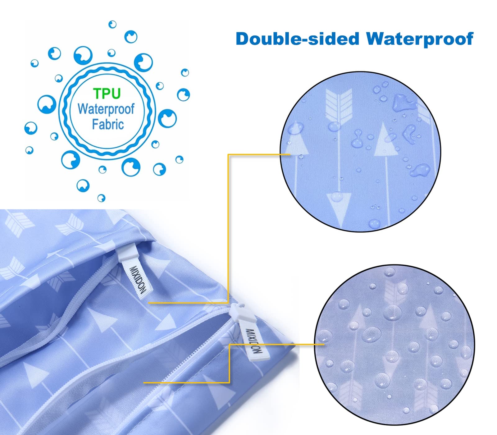 **MIXIDON Waterproof Wet Dry Bag - Reusable Swim Bag for Swimsuits, Baby Clothes & Diapers - Outdoor Organizer for Beach, Pool & Travel - Pattern 11**