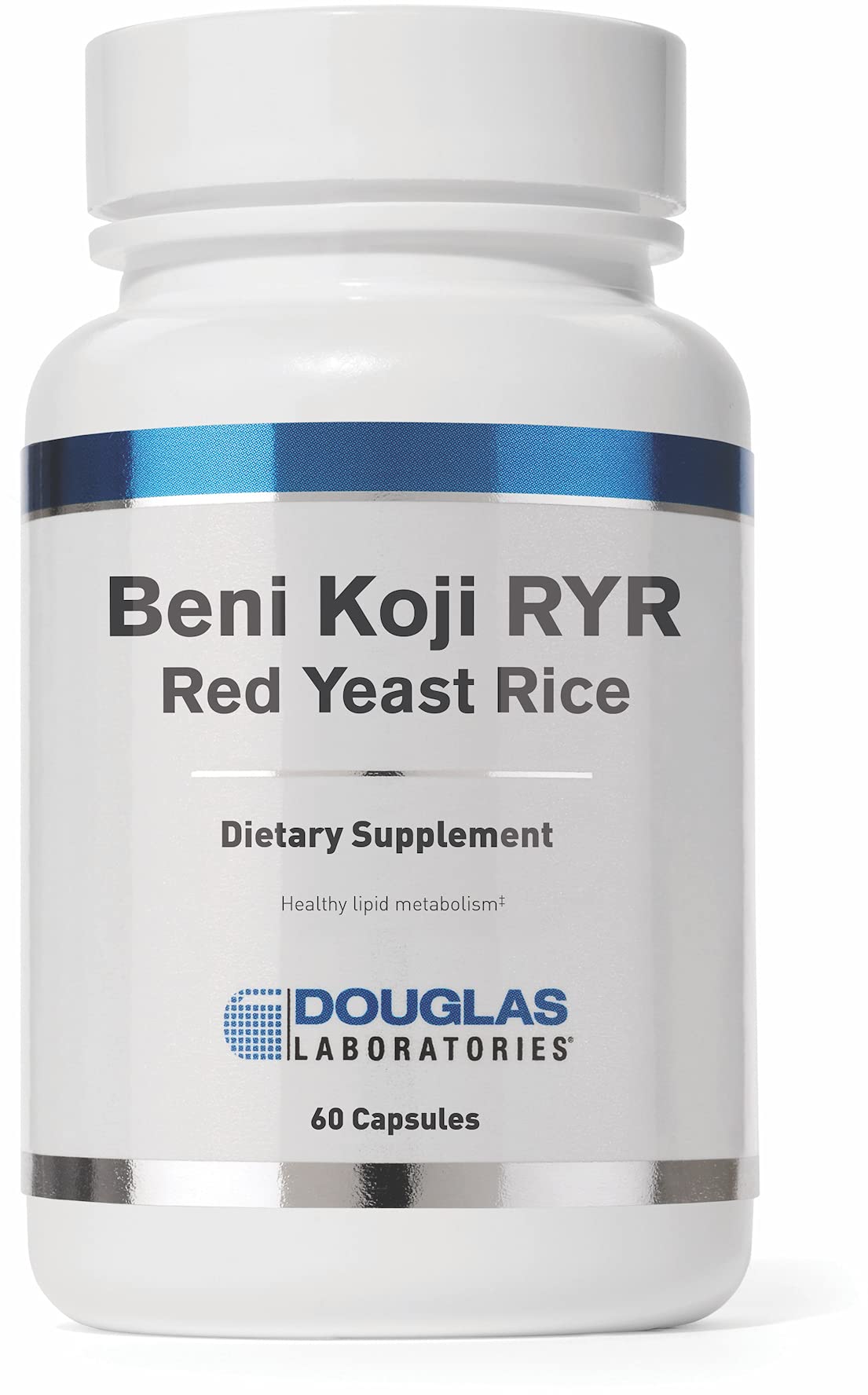 Douglas Laboratories Beni Koji Red Yeast Rice Supplement - 60 Capsules for Healthy Cholesterol & Blood Lipid Support | Fermented Red Rice Extract | Perfect for Heart Health Maintenance & Cardiovascular Wellness