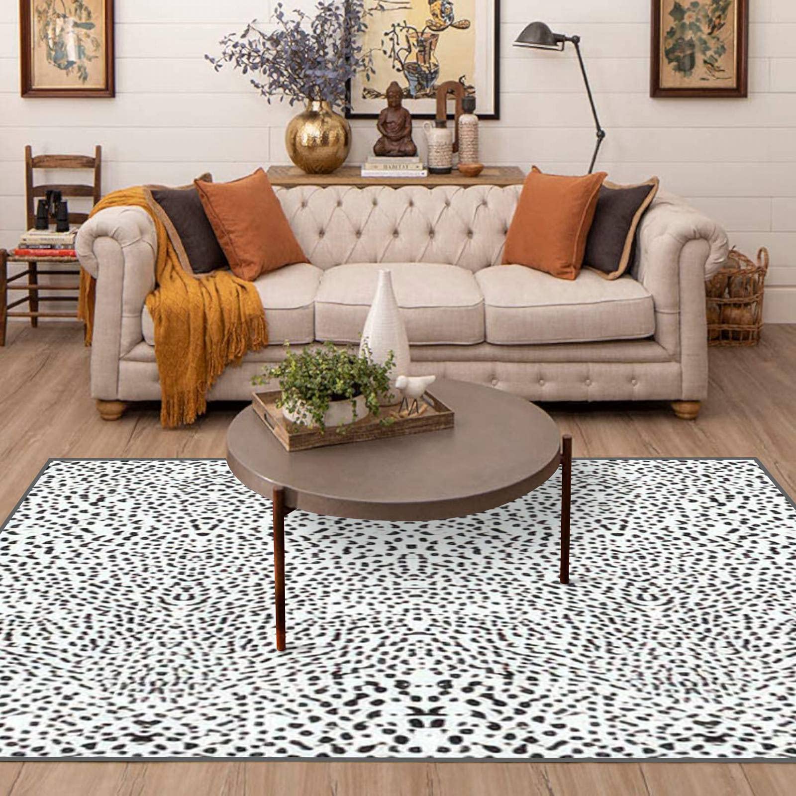 Non-Slip Area Runner Rug with African Wildlife Animal Print - Inspired by Natural Animal Skin Textures - Indoor/Outdoor Carpet for Yoga, Playmat, Bedroom, Nursery, Living Room & Patio - Perfect for Home Decor, Kids Play Area and Door Mat