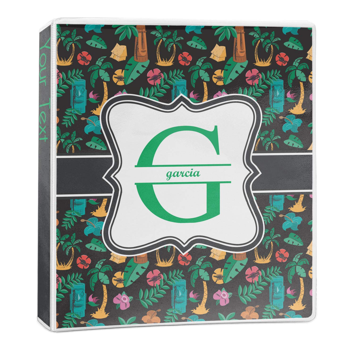 Personalized Hawaiian Masks 3-Ring Binder - 1 Inch, Customizable School & Office Supplies for Students, Teachers & Professionals - Perfect for Organizing Documents, Notes & Presentations