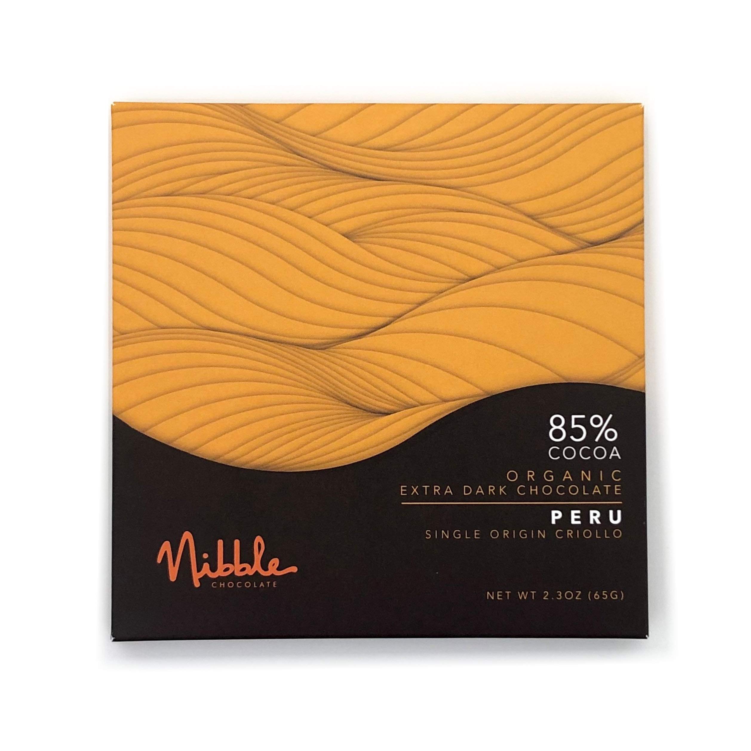 Organic Dark Chocolate Bars 85% Cacao from Peru - 3 Pack | Vegan, Gluten-Free, Soy-Free | Healthy Snack for Dessert, Gift & Keto Diet