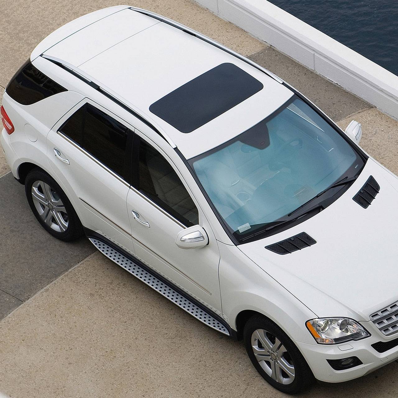 2006-2011 Mercedes Benz W164 ML Class Aluminum Running Boards - Heavy Duty Side Step Bars for Off-Road & Daily Use - Easy Installation Truck Accessories