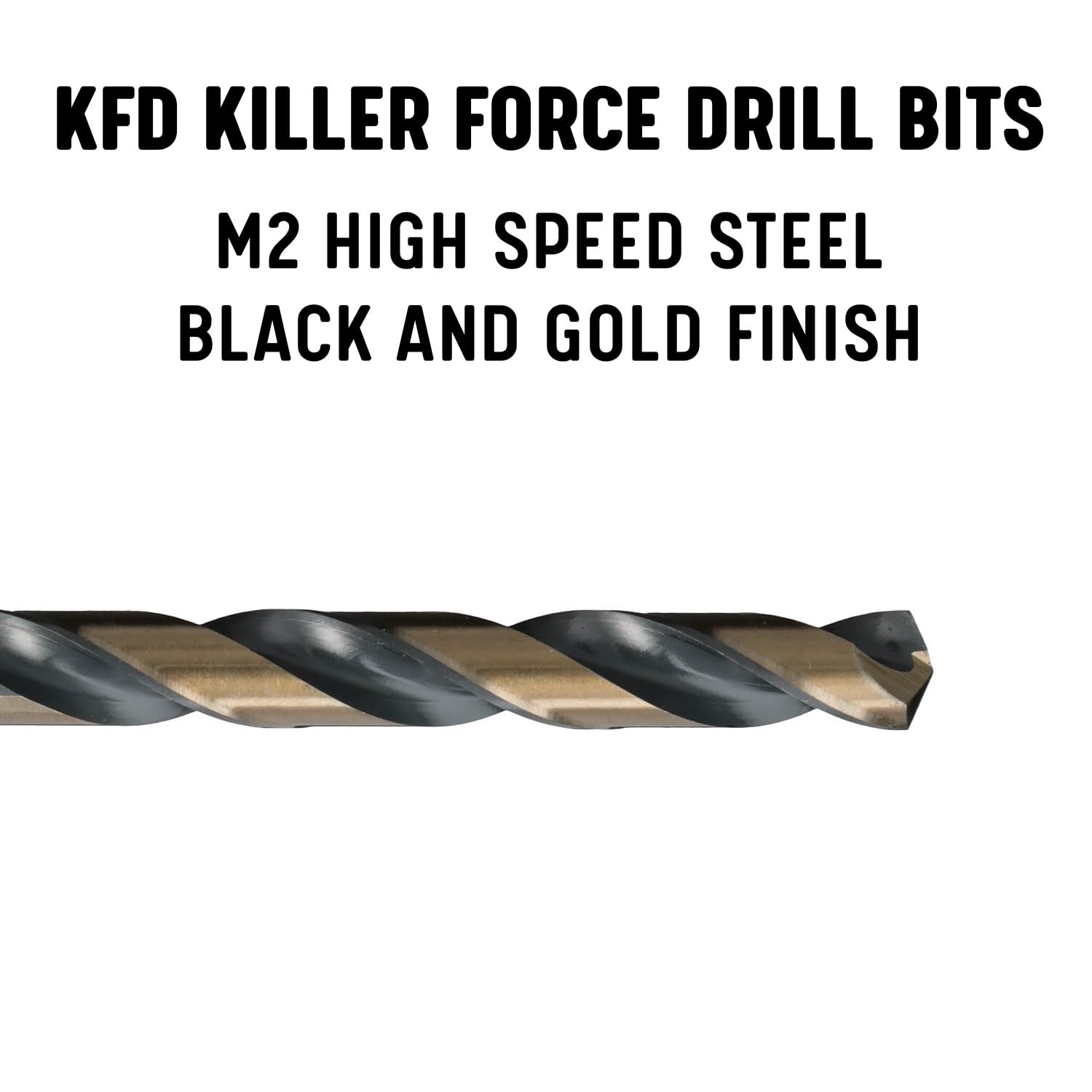Drill America 1.50mm High Speed Steel Black & Gold KFD Split Point Drill Bits - Pack of 12 | Precision Metal & Wood Drilling | Ideal for DIY Projects, Home Repairs & Professional Workshops