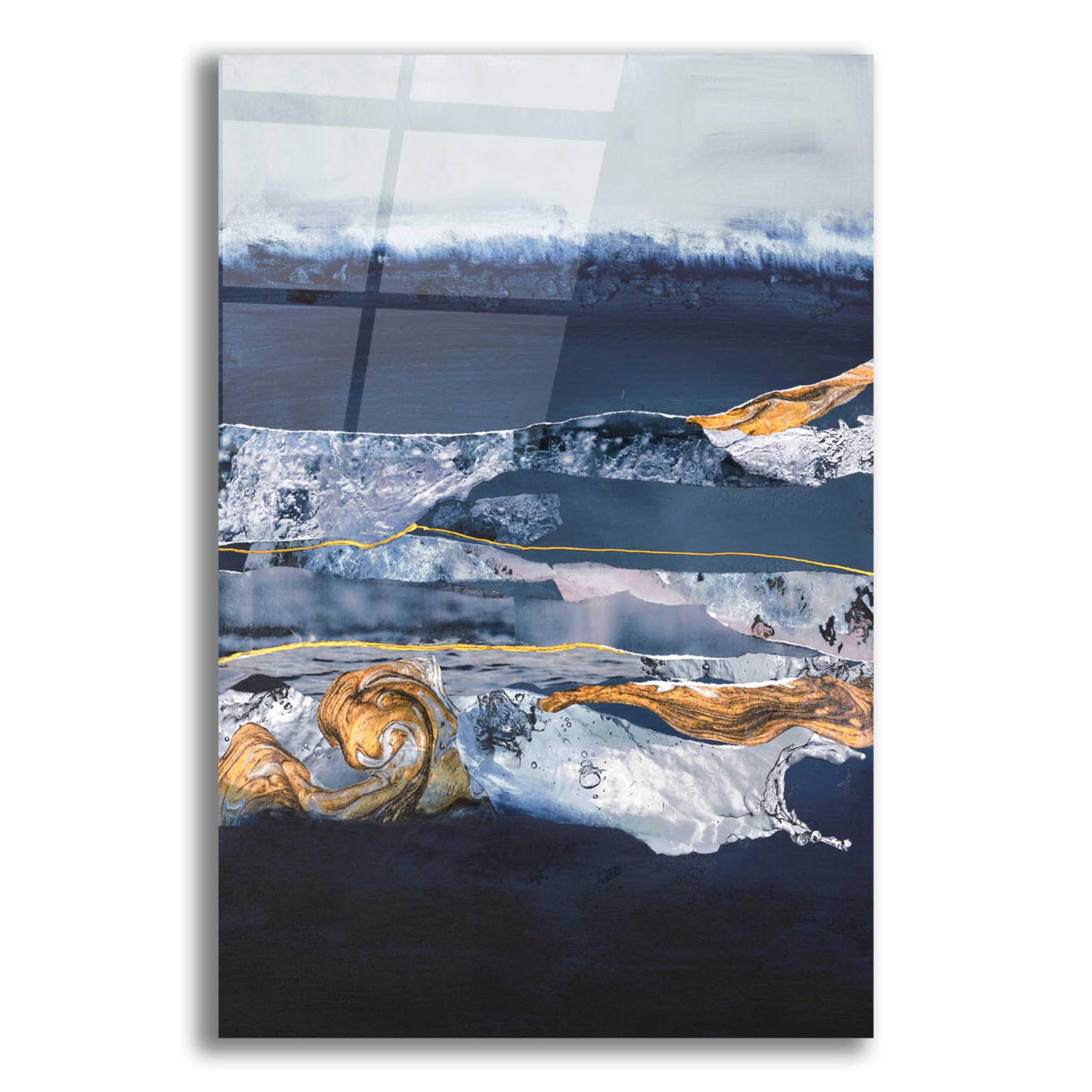 Epic 'Element Water' Acrylic Glass Wall Art by Design Fabrikken - 16x24 Inches Modern Home Decor for Living Room, Bedroom & Office