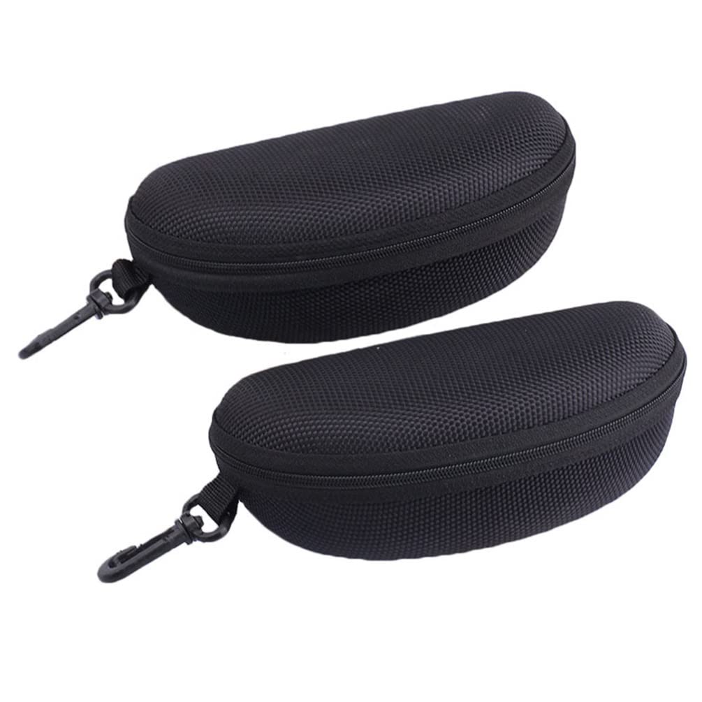 2 Pack Glasses Case - Durable Eyeglasses & Sunglasses Storage Bag with Soft Lining - Perfect for Travel, Home, Office, and Gym Organization