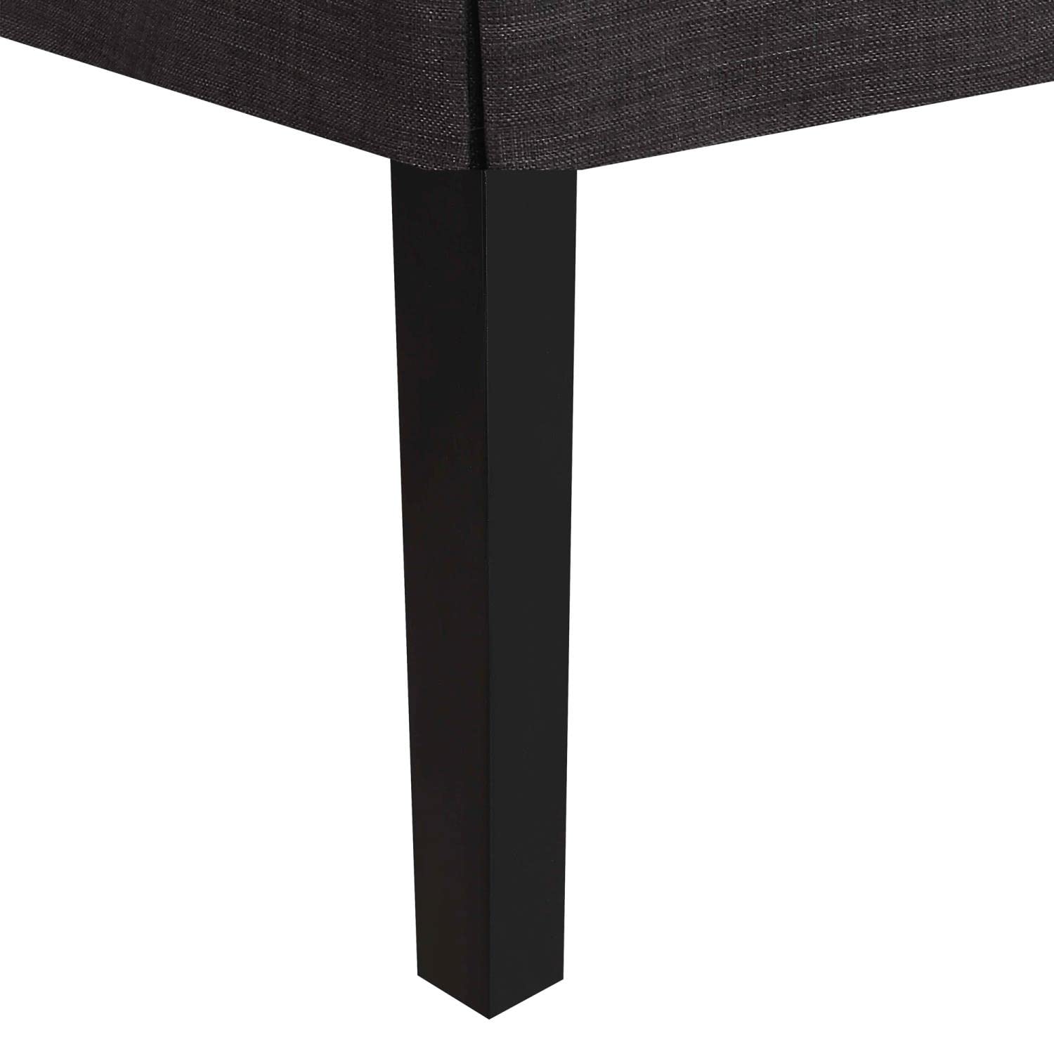 Picket House Furnishings Hayden Dining Chairs - Set of 2, Charcoal Gray Upholstered Side Chairs for Kitchen, Dining Room, and Breakfast Nook - Comfortable Modern Seating for Home & Office