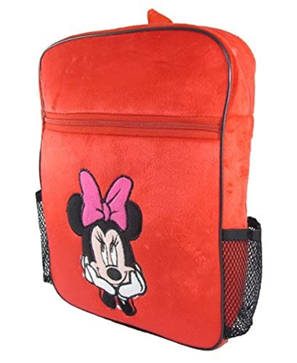 Tickles Mouse Soft Plush Backpack for Kids - Cute School Bag with Shoulder Strap for Boys & Girls (34cm, Red) - Perfect for School, Travel, Picnic & Daily Use