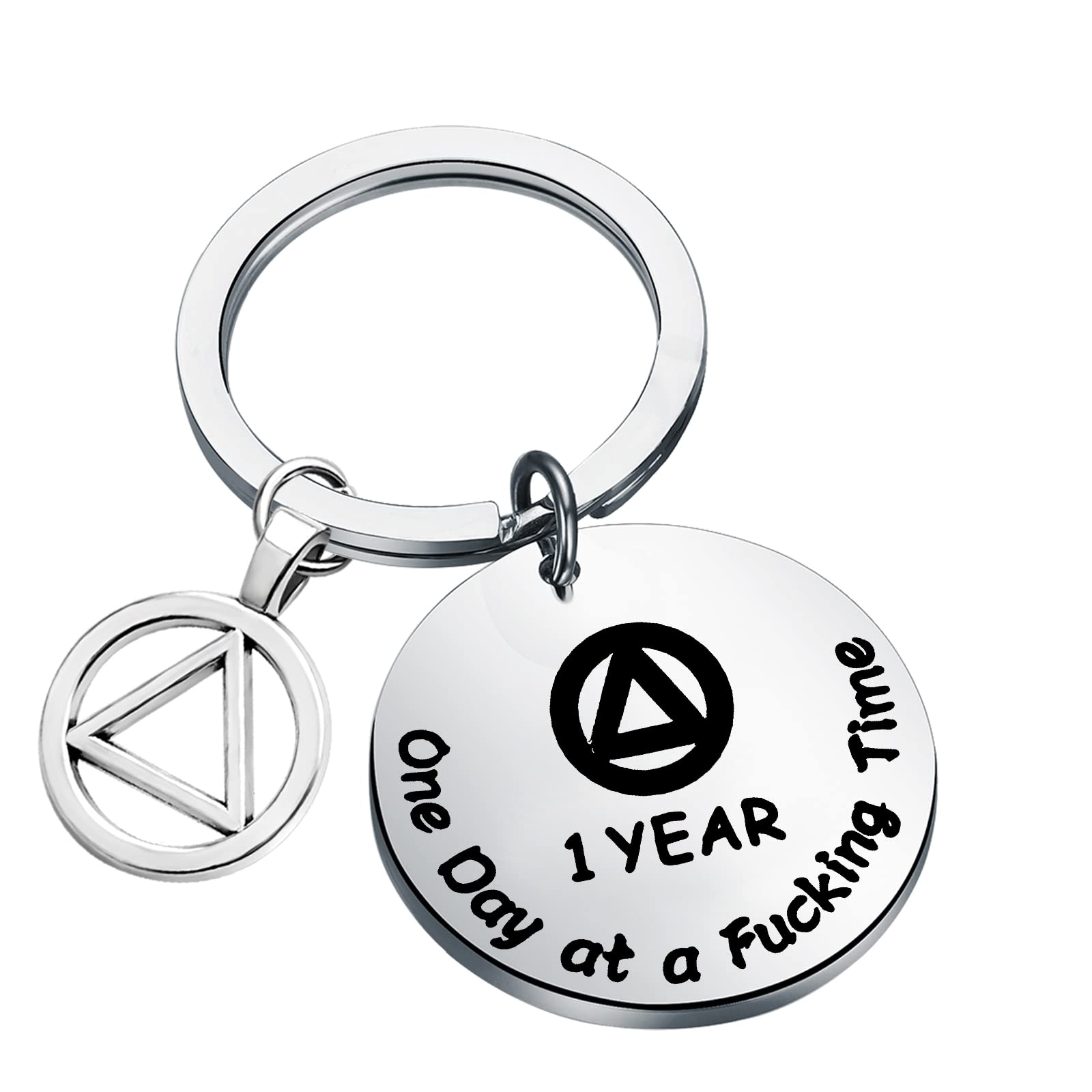 1 Year 2 Years 5 Years AA Sobriety Anniversary Keychain - Addiction Recovery Gift for Alcoholics Anonymous - Perfect for Celebrating Milestones in Sobriety Journey (Ideal for Meetings, Sponsors & Support Groups)